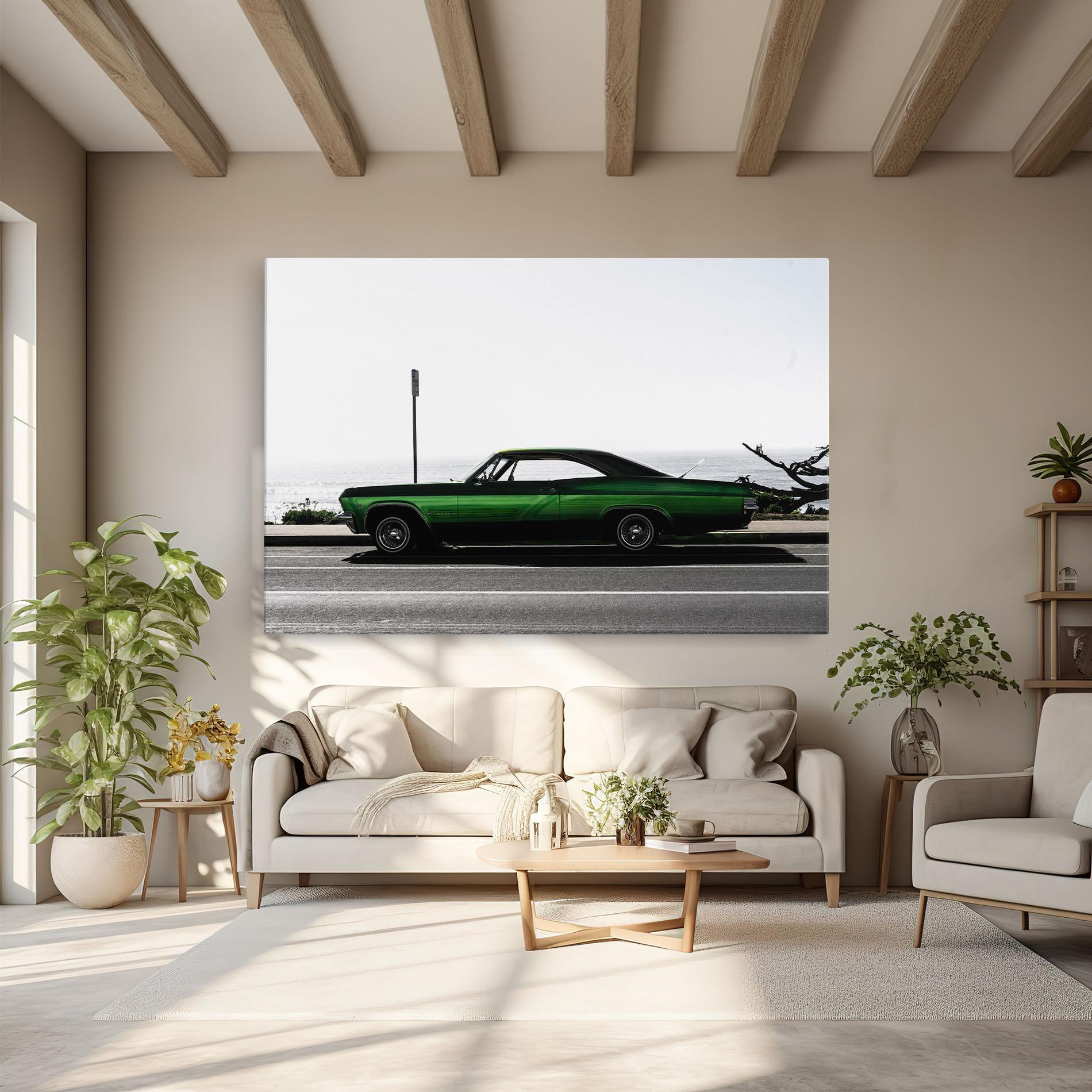 Tablou Canvas Nice Green Car mockup 6