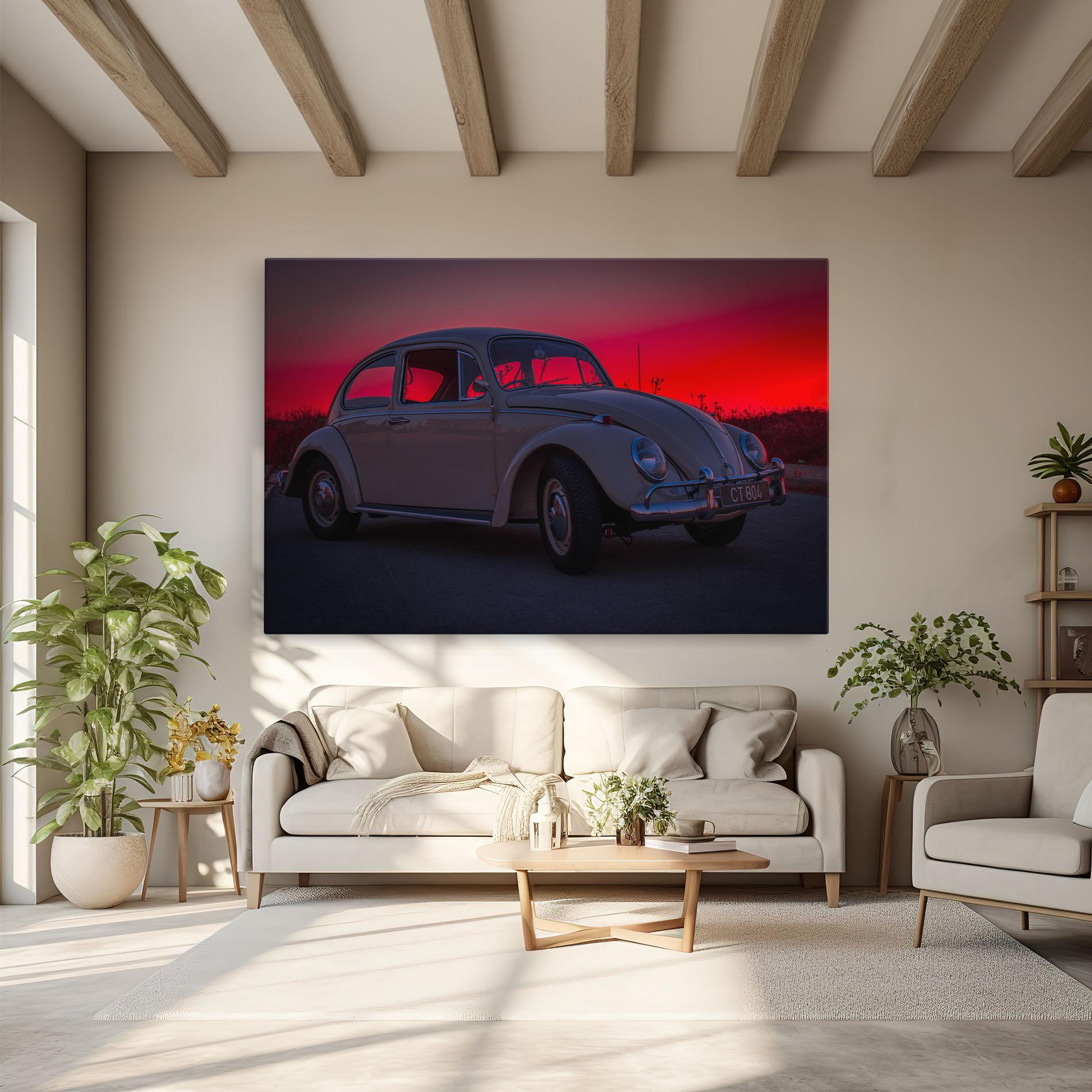 Tablou Canvas Old Car Sunset mockup 6