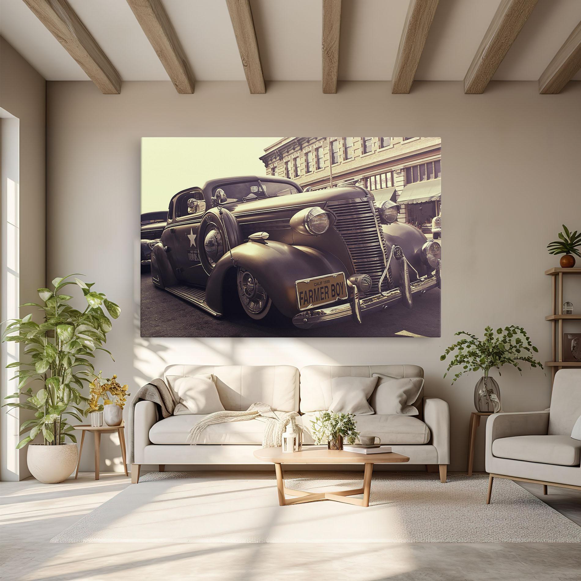 Tablou Canvas Old Classic Car mockup 6