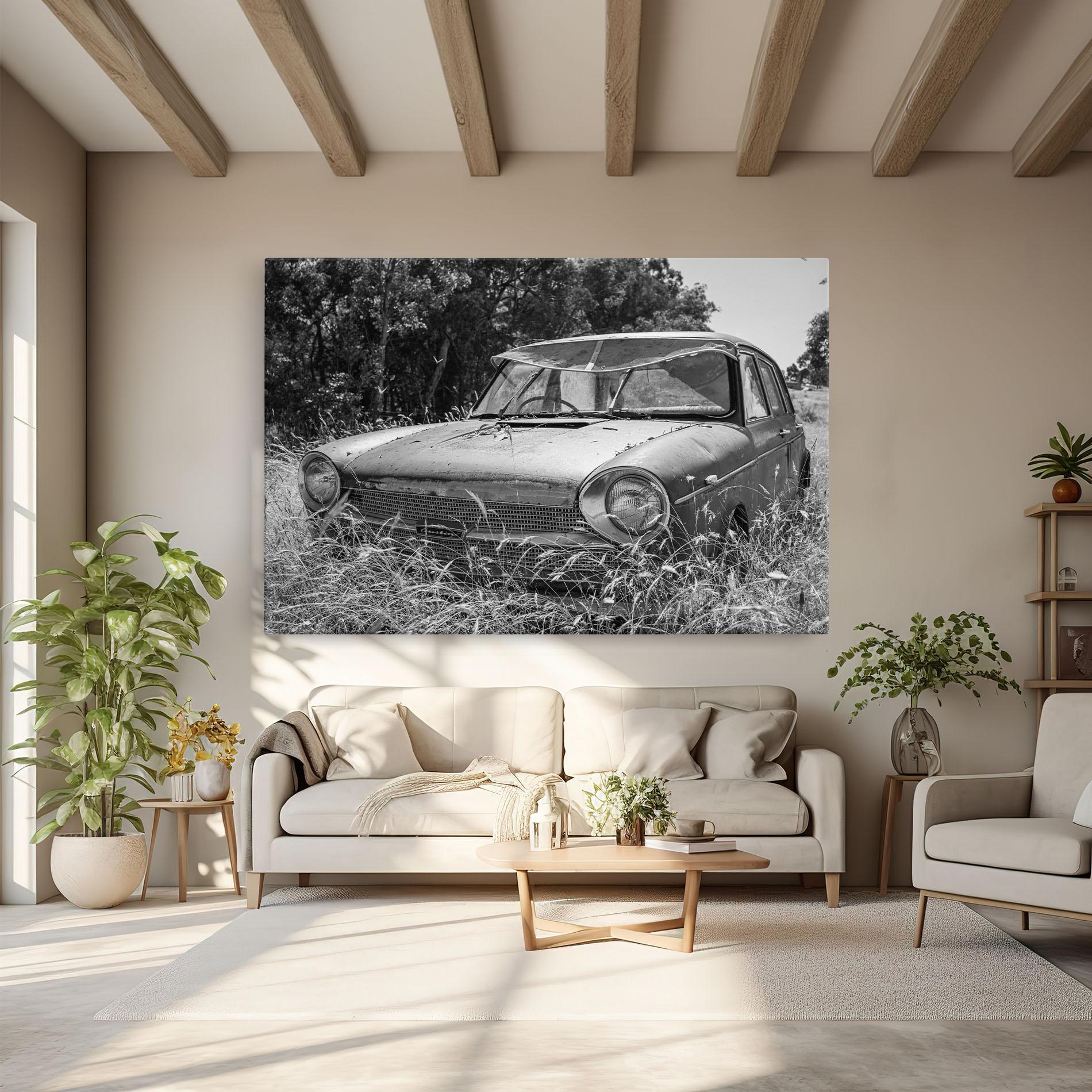 Tablou Canvas Old Field Car mockup 6