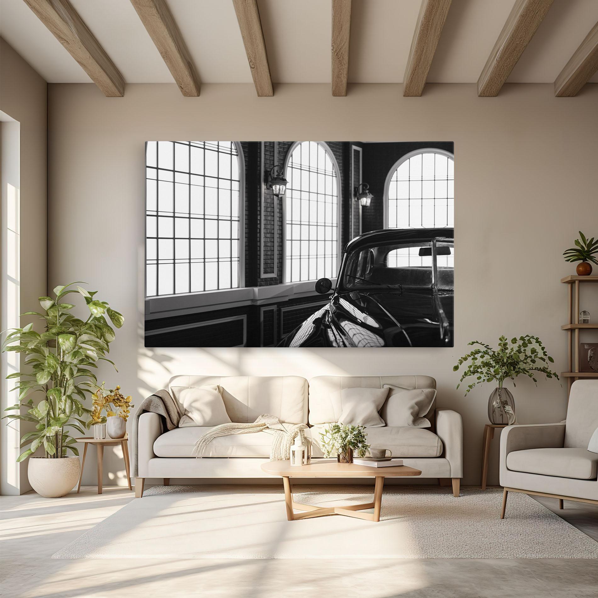 Tablou Canvas Window Old Car mockup 6