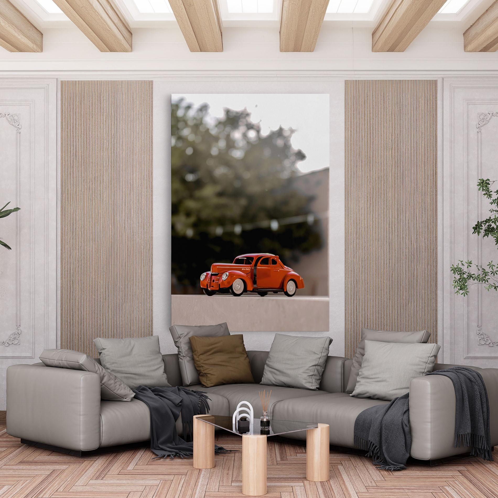 Tablou Canvas Orange Toy Car mockup 6