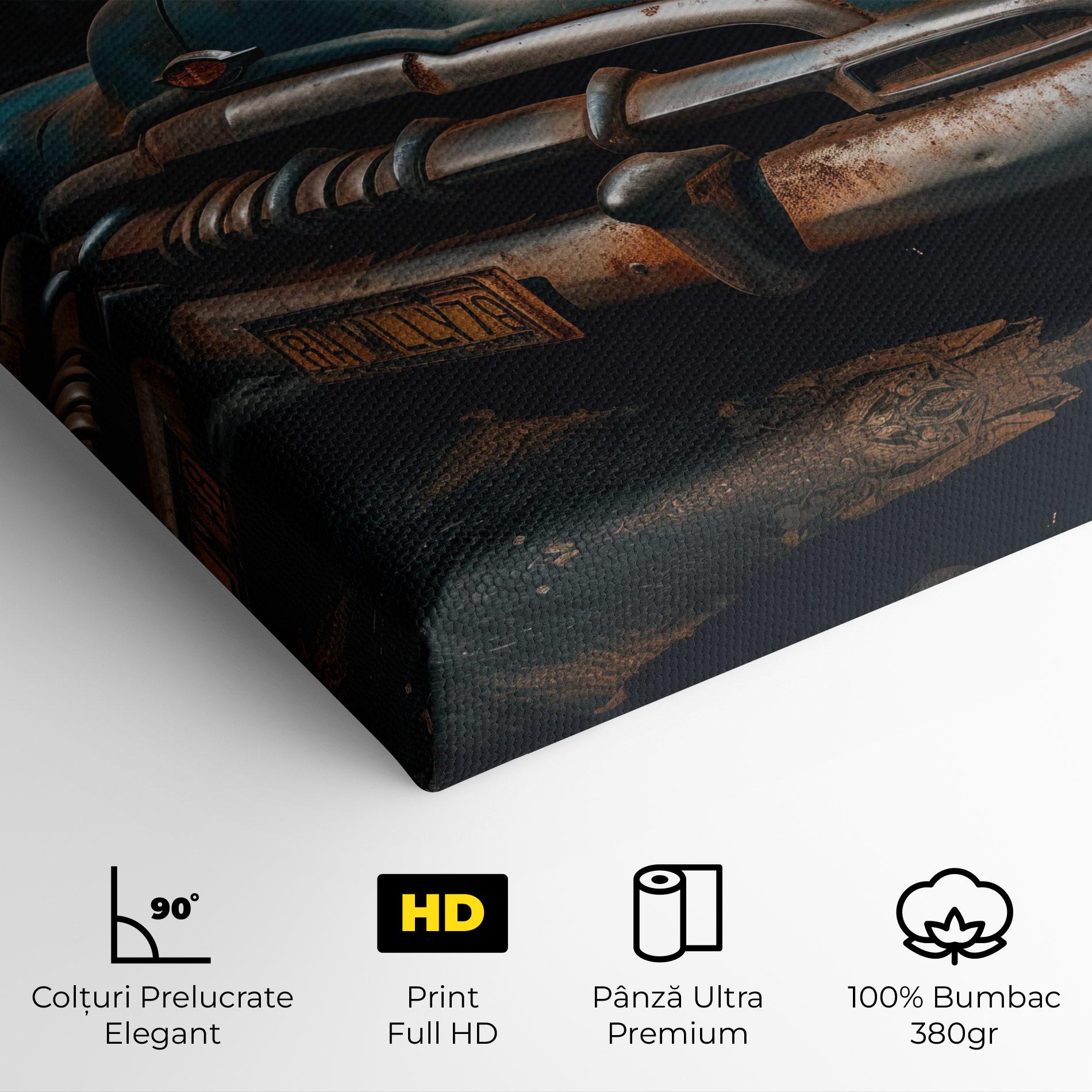 Tablou Canvas Blue Old Car mockup 4