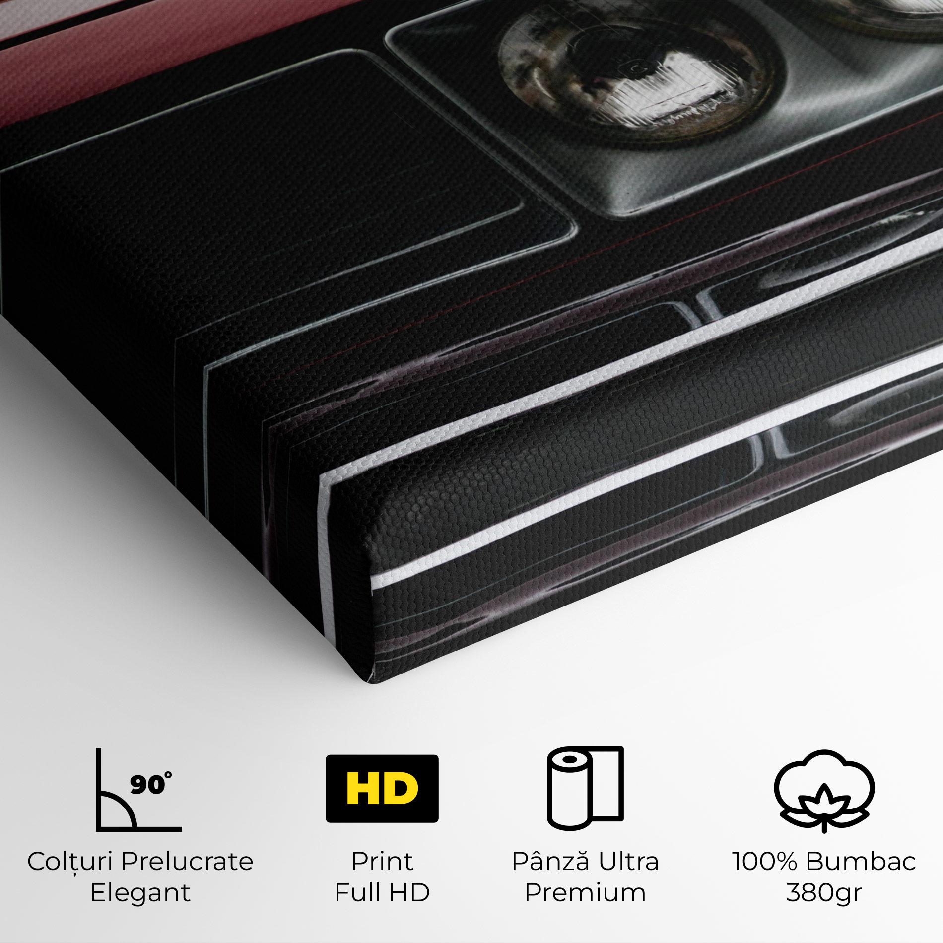 Tablou Canvas Dark Vintage Red mockup 4