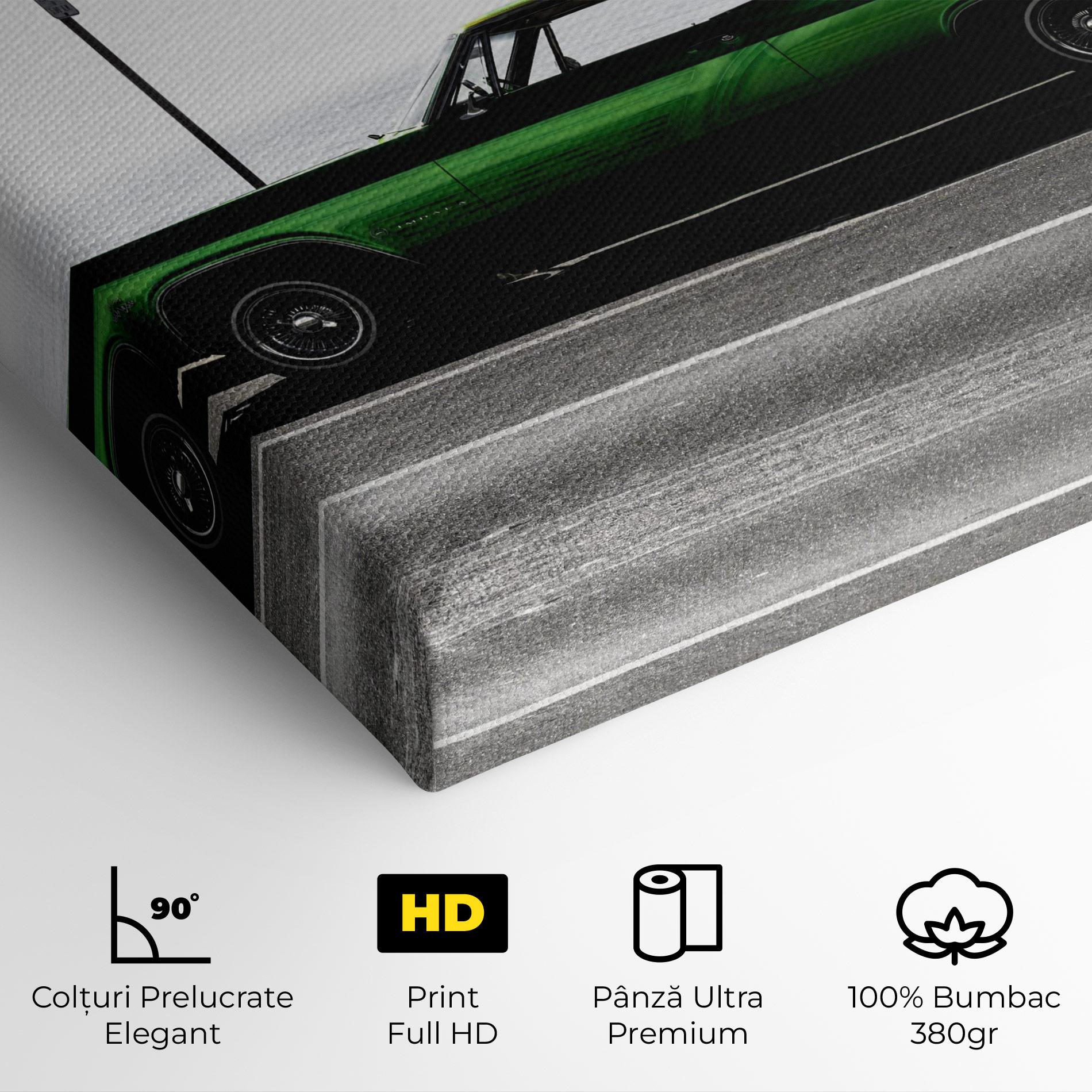 Tablou Canvas Nice Green Car mockup 4