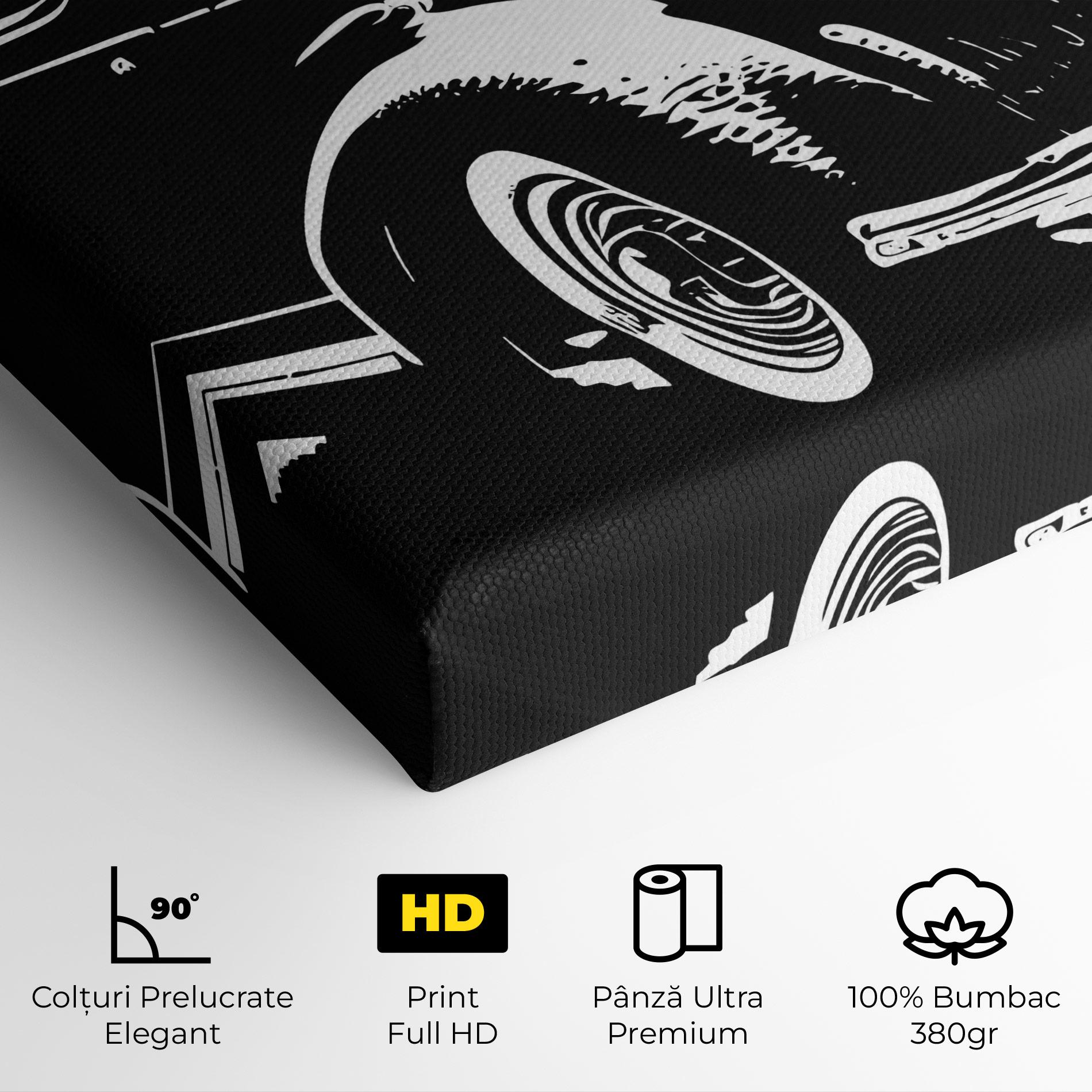 Tablou Canvas Old Car Shilouette mockup 4