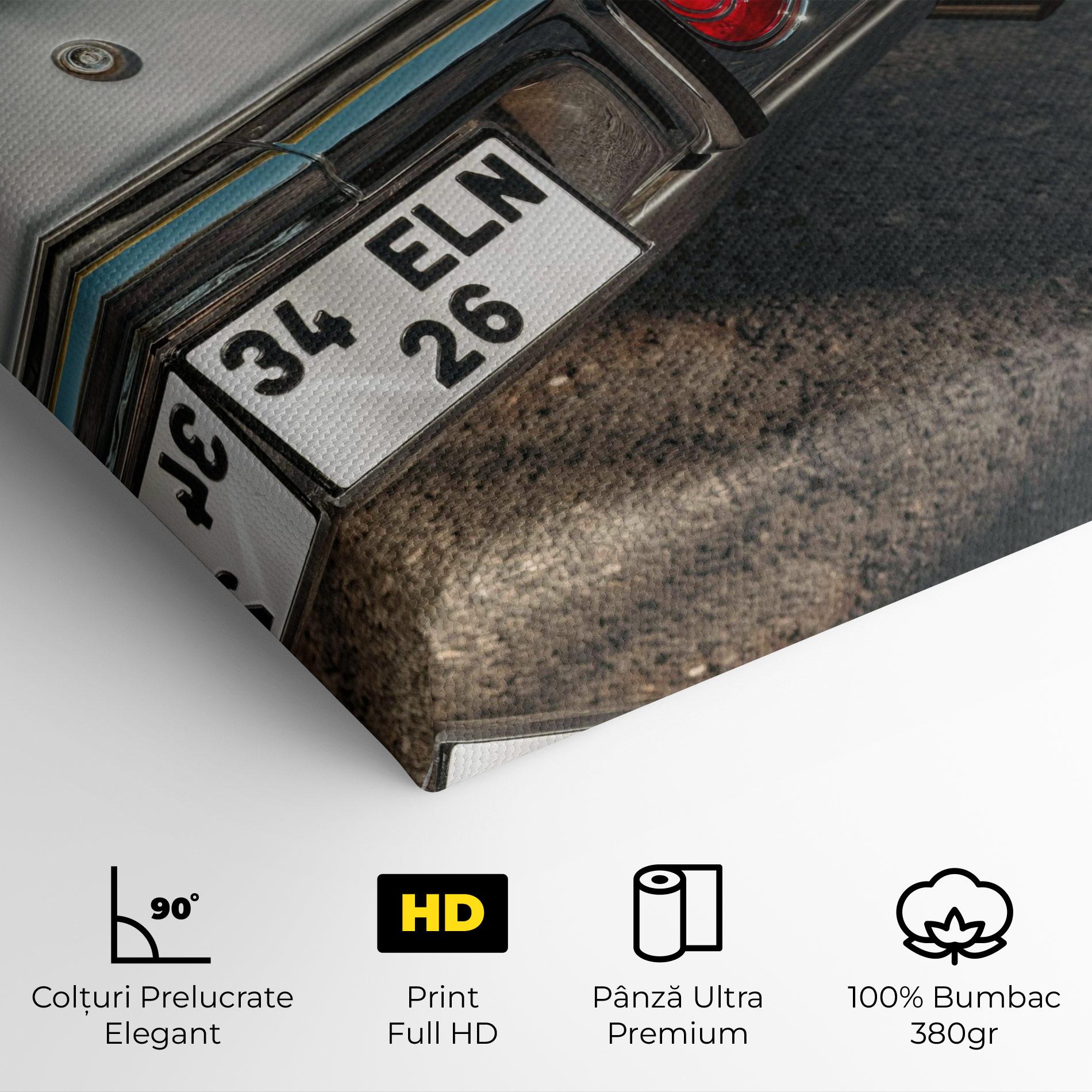 Tablou Canvas Old Grey Car mockup 4