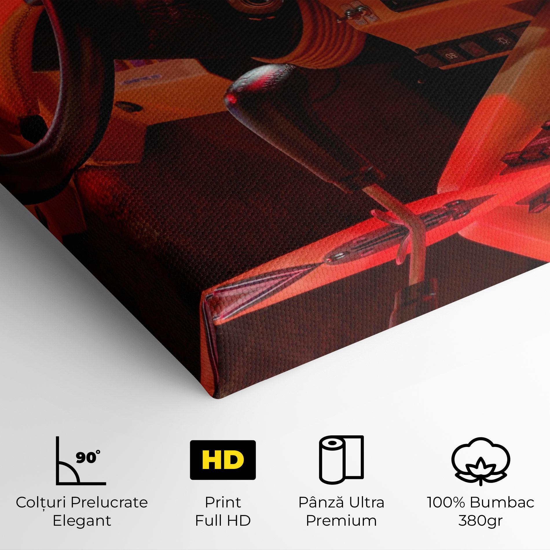 Tablou Canvas Orange Black Car mockup 4