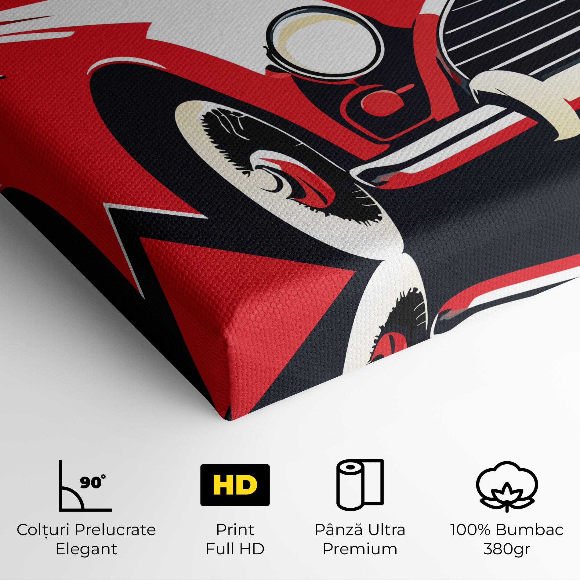 Tablou Canvas Red Vintage Car mockup 4