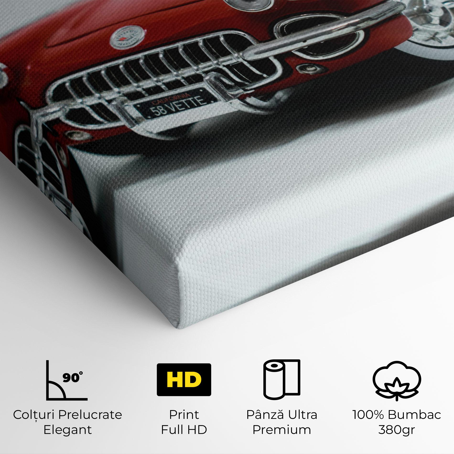 Tablou Canvas Vintage Red Car mockup 4