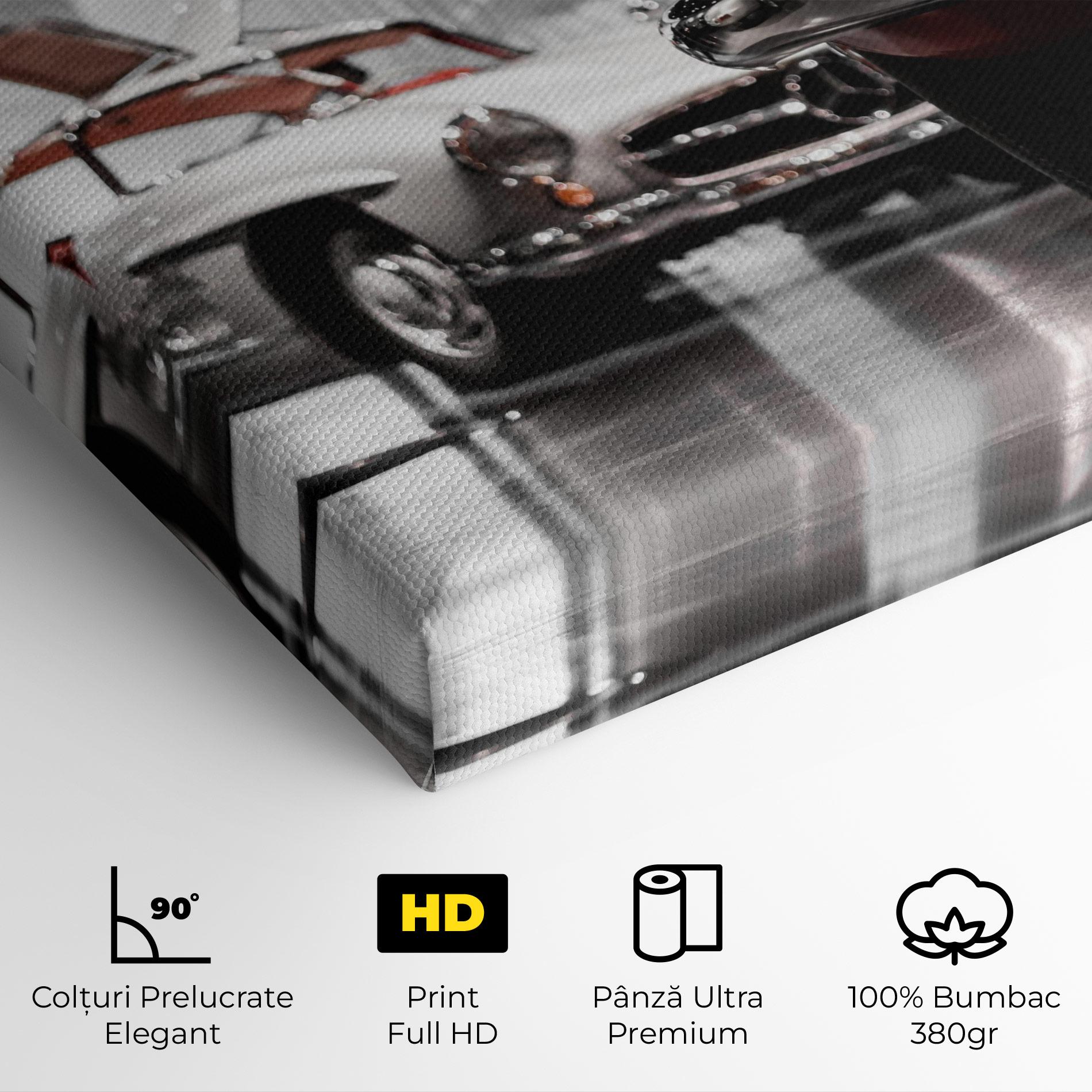 Tablou Canvas Vintage Red White mockup 4