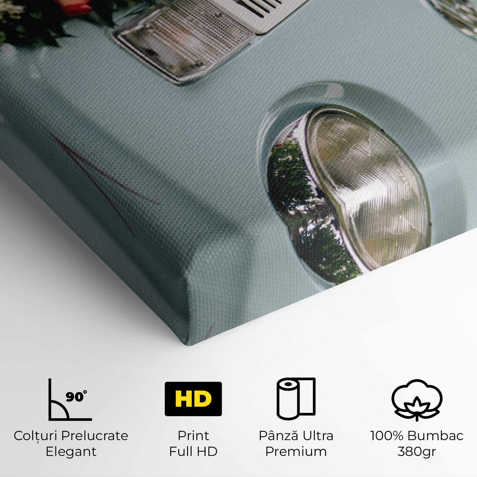 Tablou Canvas Vintage Rose Van mockup 4