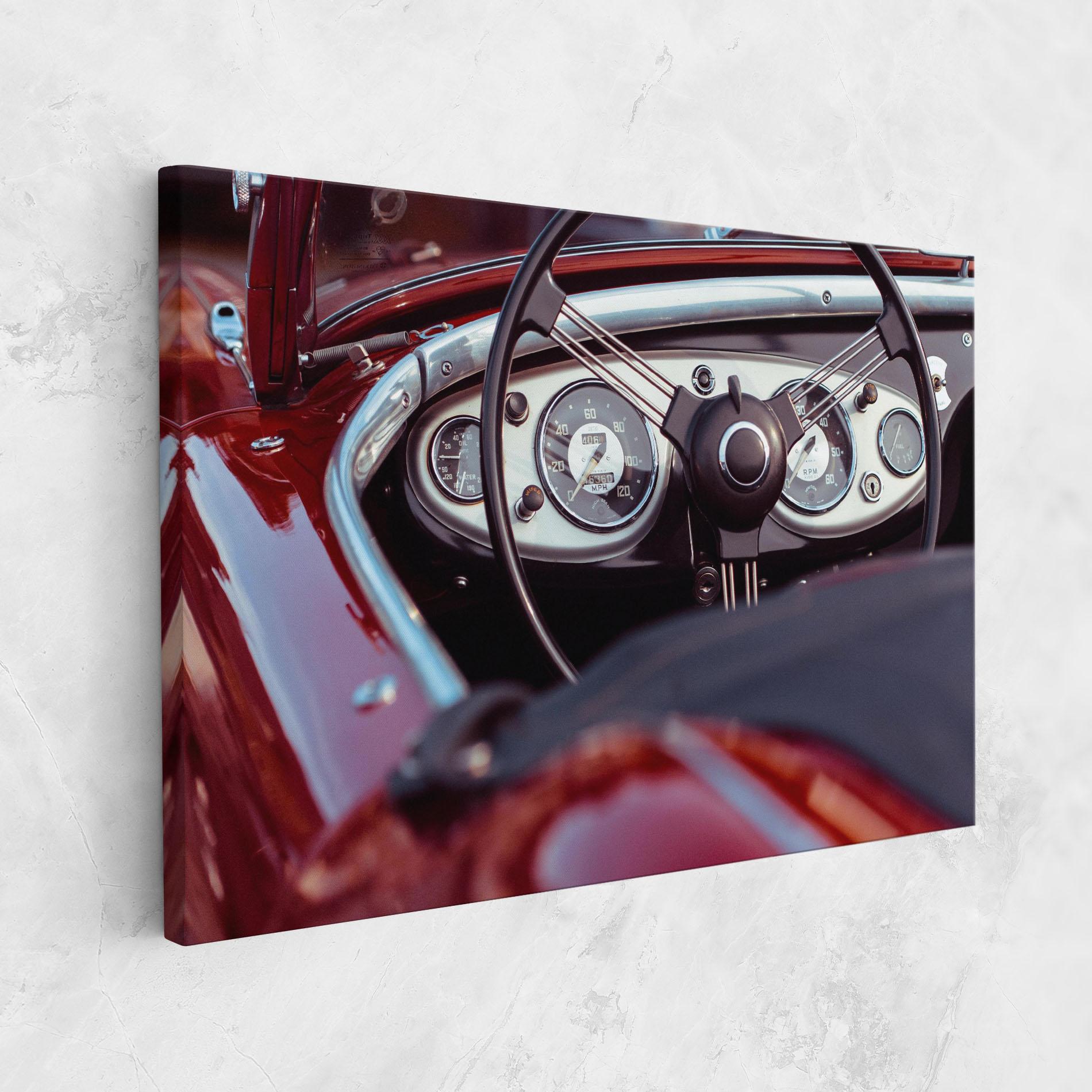 Tablou Canvas Classic Red Car mockup 1
