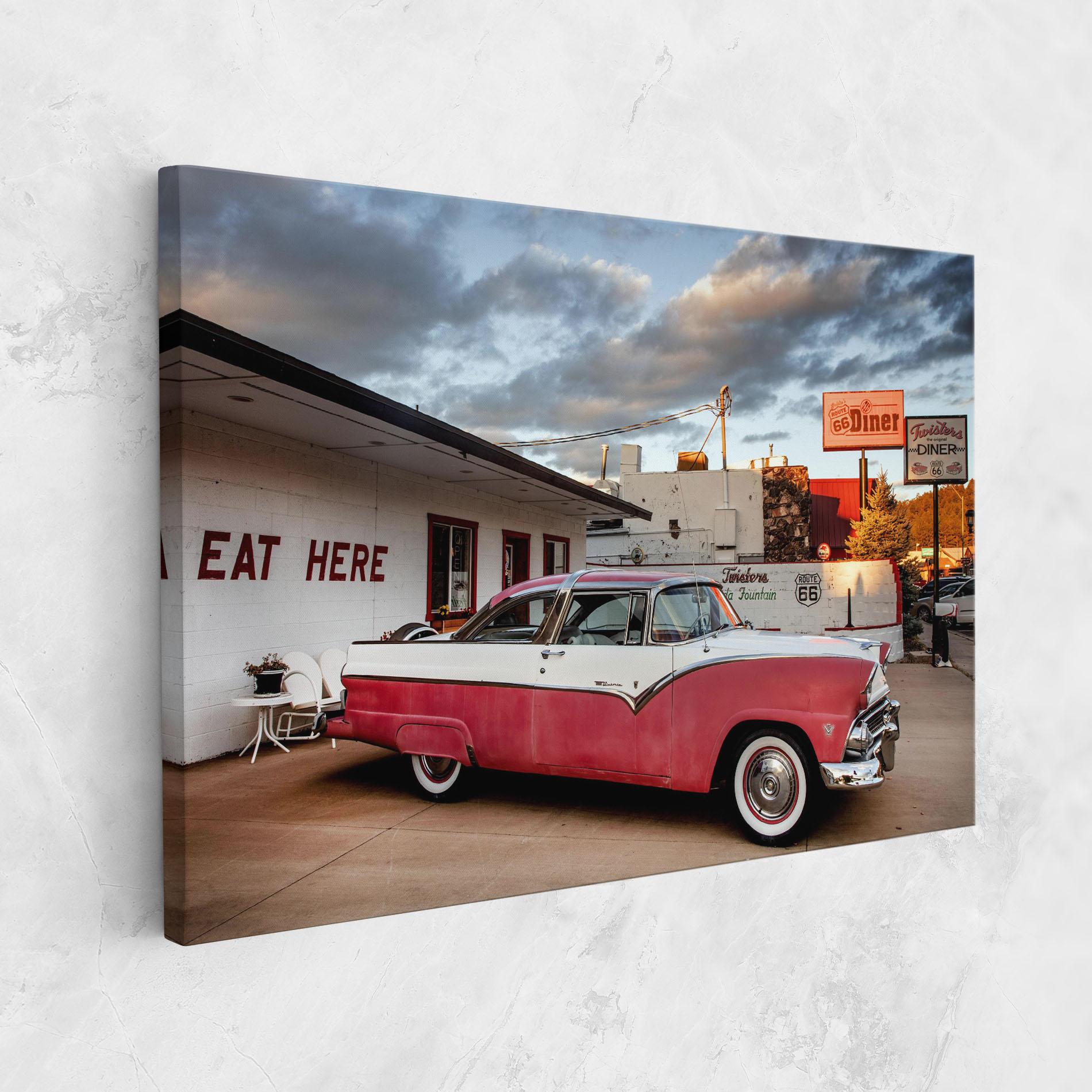 Tablou Canvas Cloud Old Car mockup 1