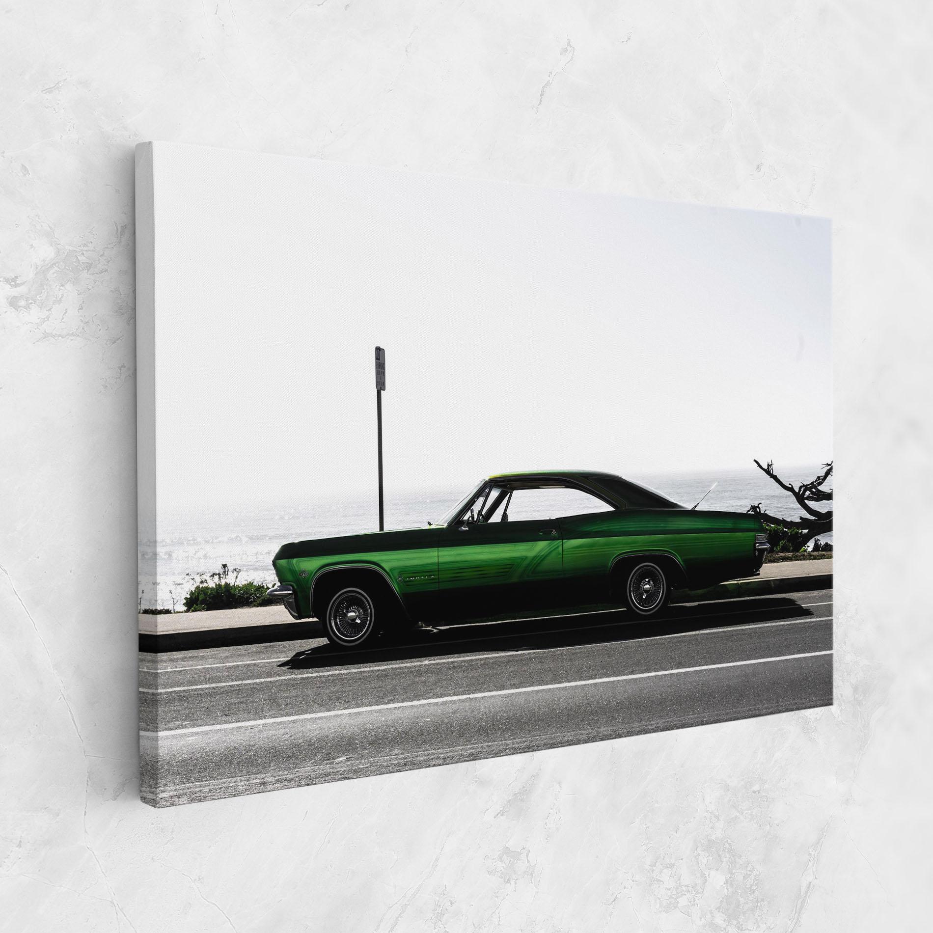 Tablou Canvas Nice Green Car mockup 1