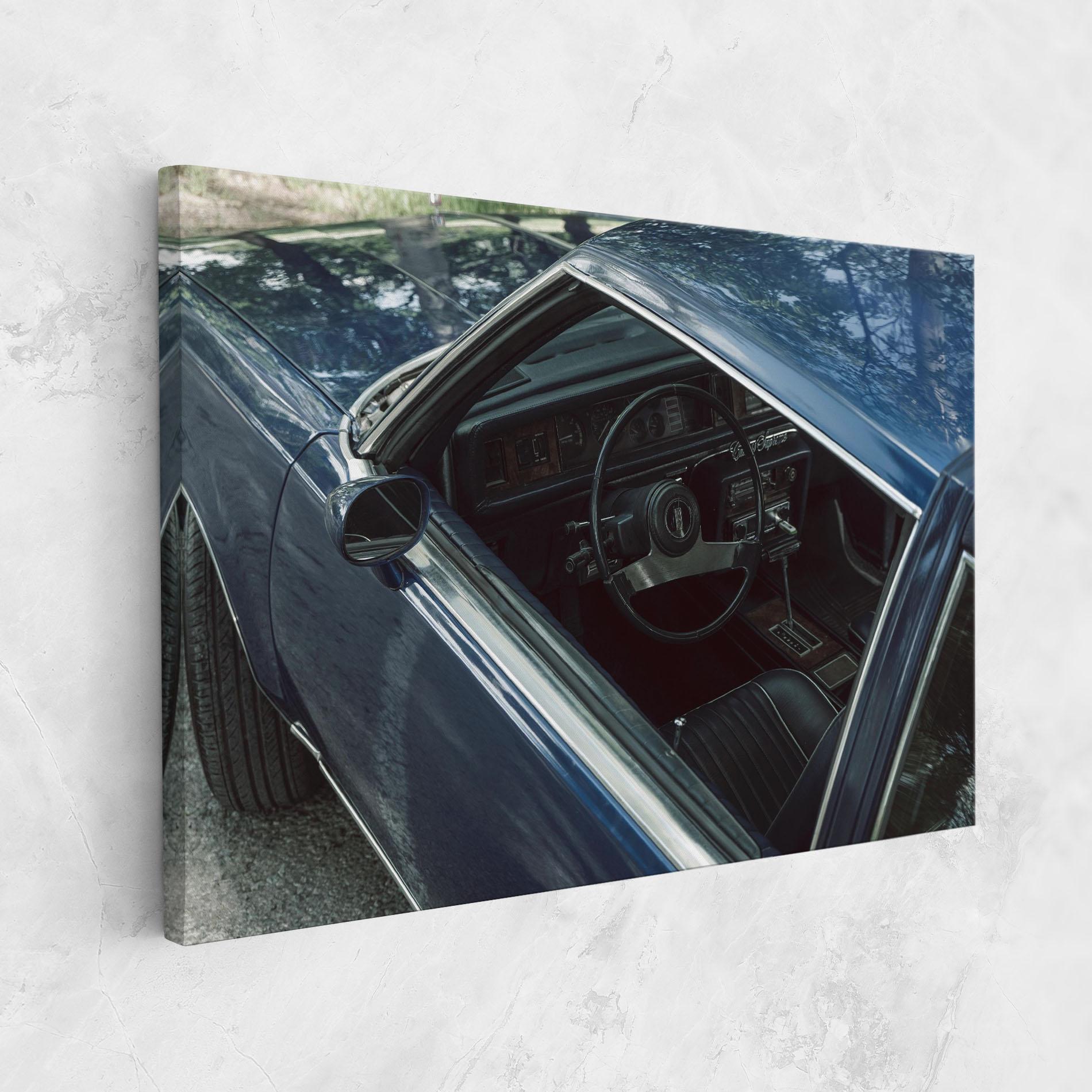 Tablou Canvas Old Blue Car mockup 1