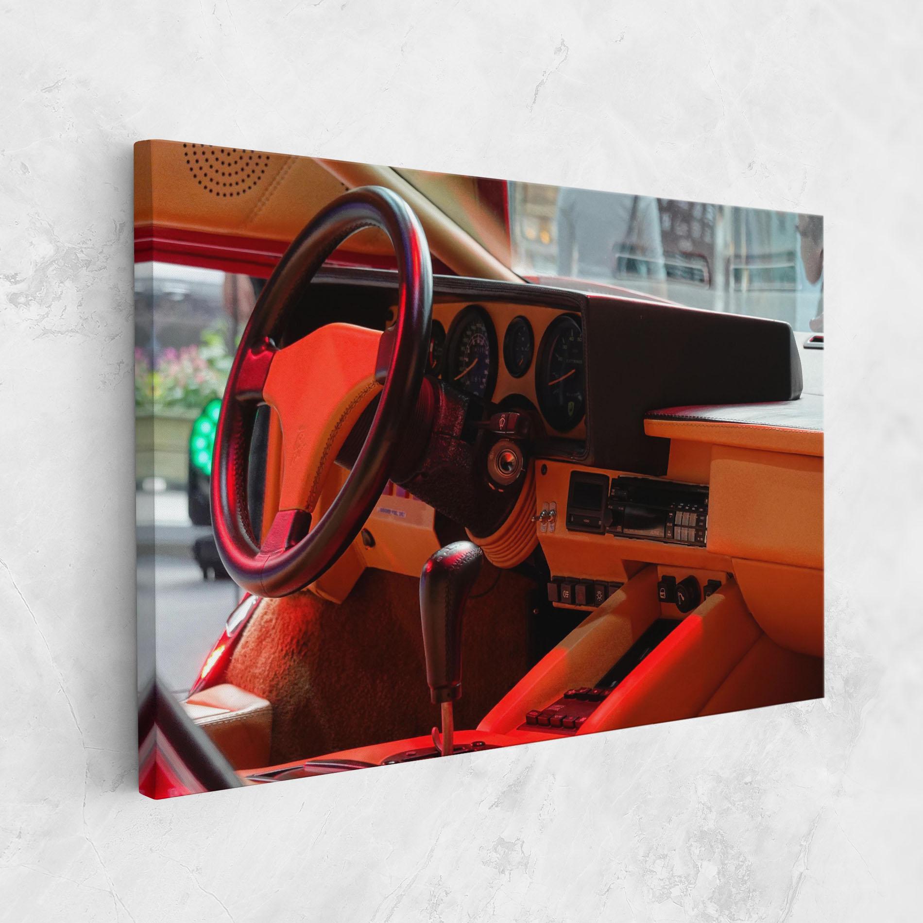 Tablou Canvas Orange Black Car mockup 1