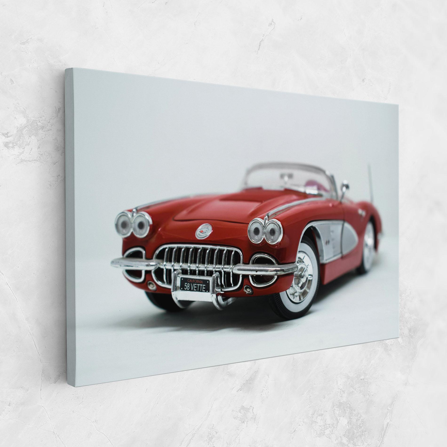Tablou Canvas Vintage Red Car mockup 1