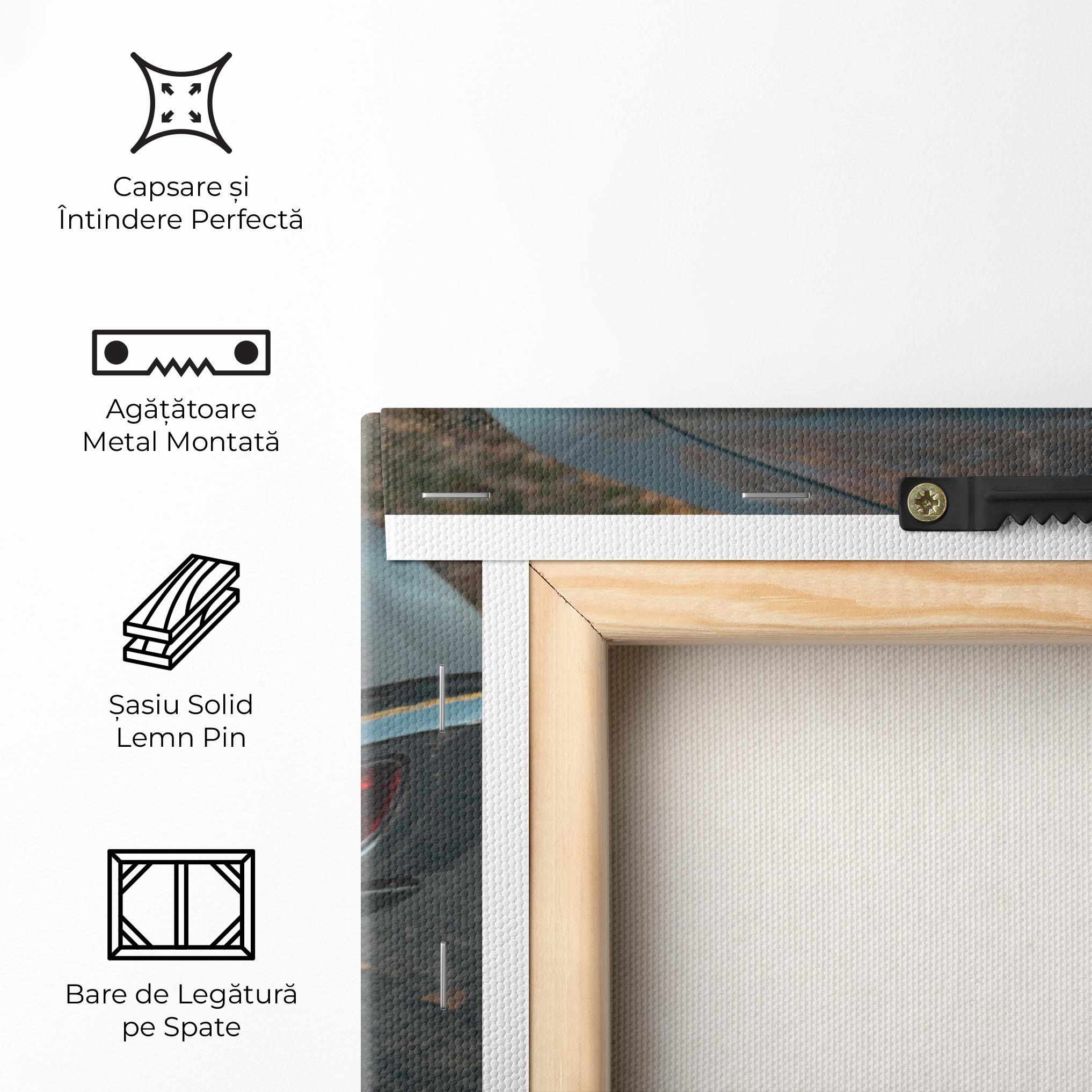 Tablou Canvas Old Grey Car mockup 5