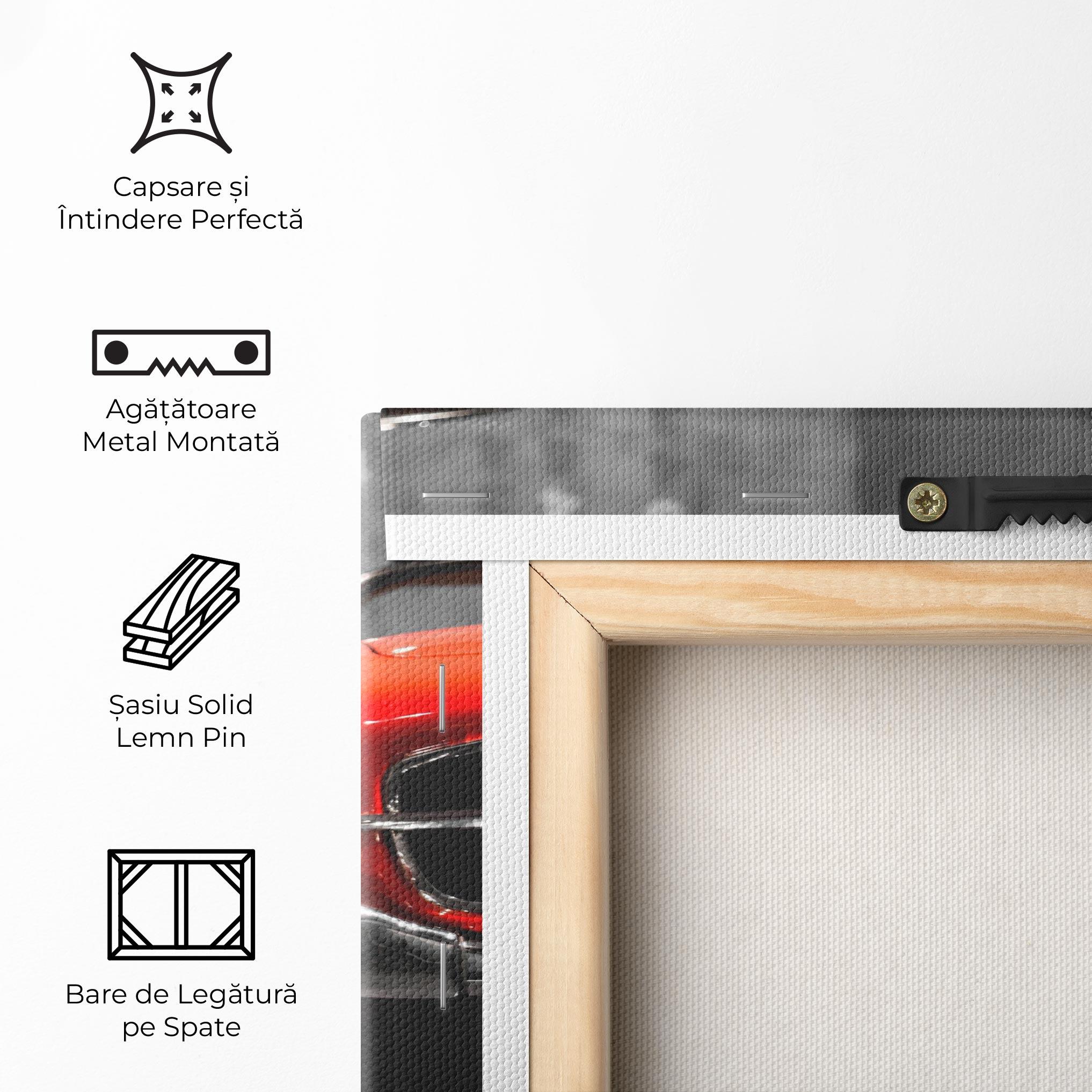 Tablou Canvas Vintage Red White mockup 5