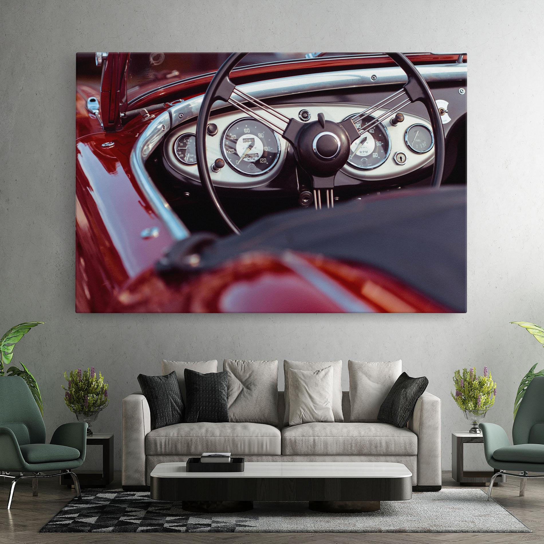 Tablou Canvas Classic Red Car mockup 7