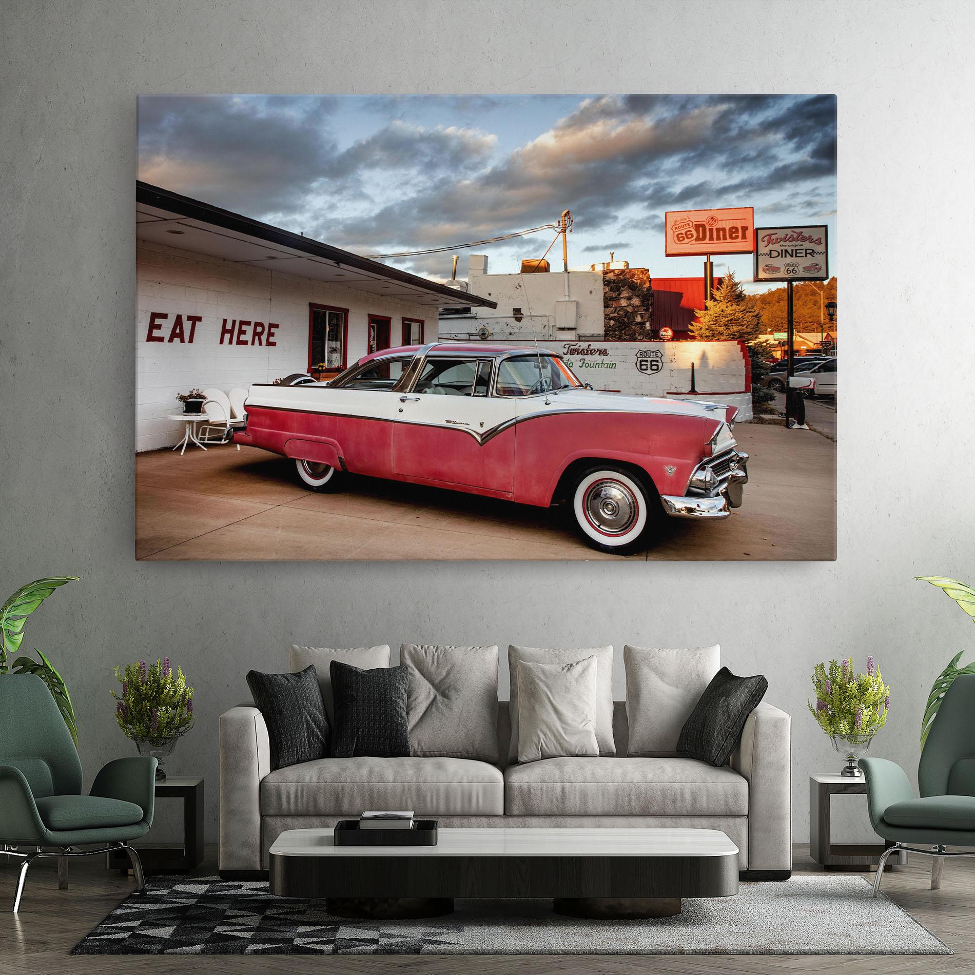 Tablou Canvas Cloud Old Car mockup 7