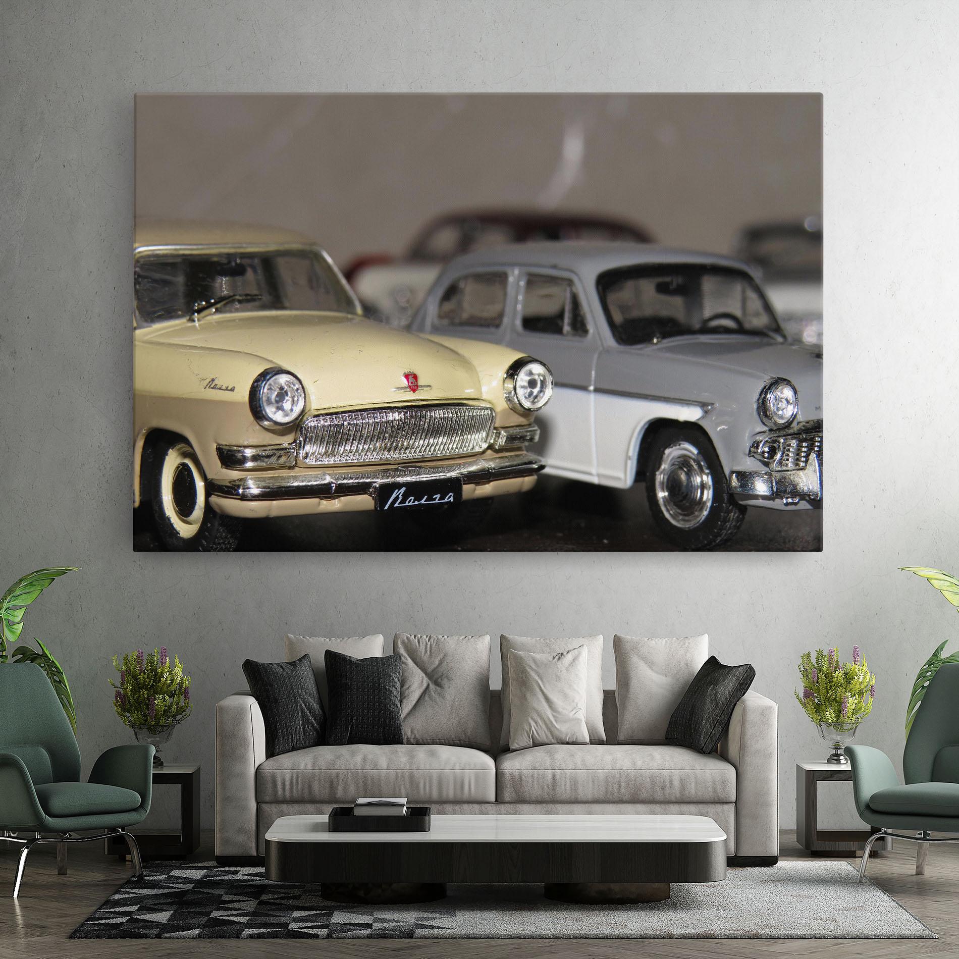 Tablou Canvas Cream Grey Car mockup 7