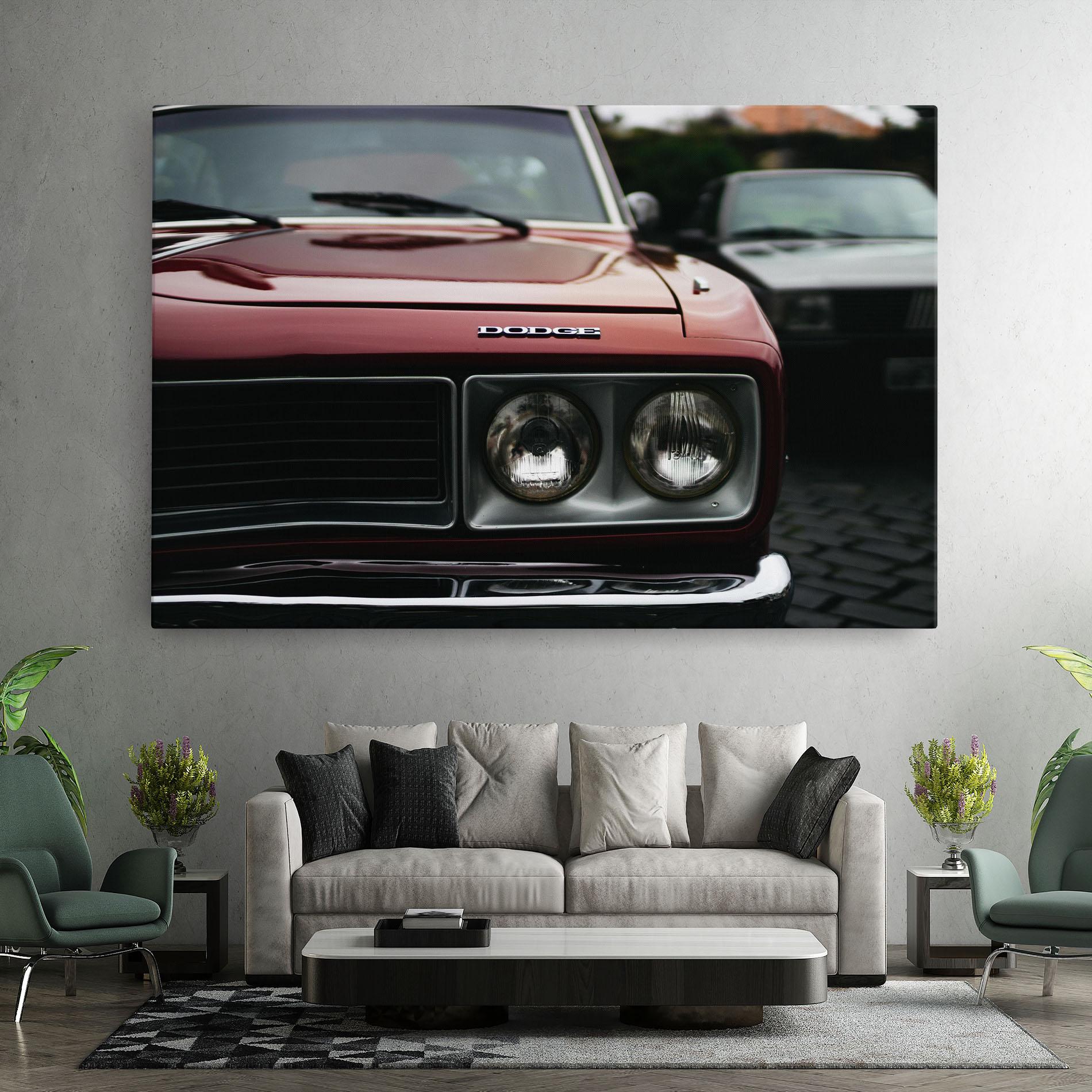 Tablou Canvas Dark Vintage Red mockup 7