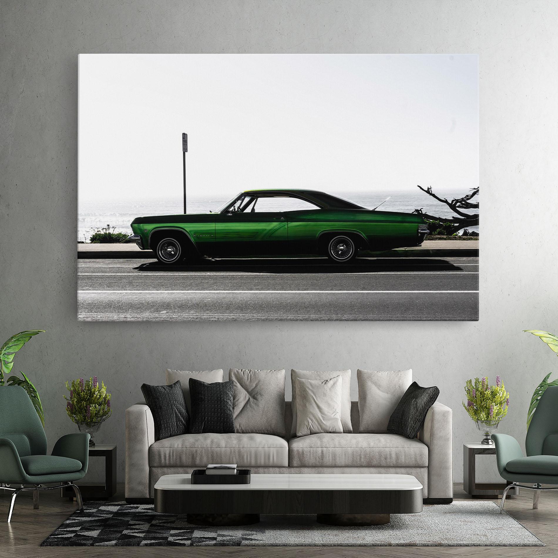 Tablou Canvas Nice Green Car mockup 7