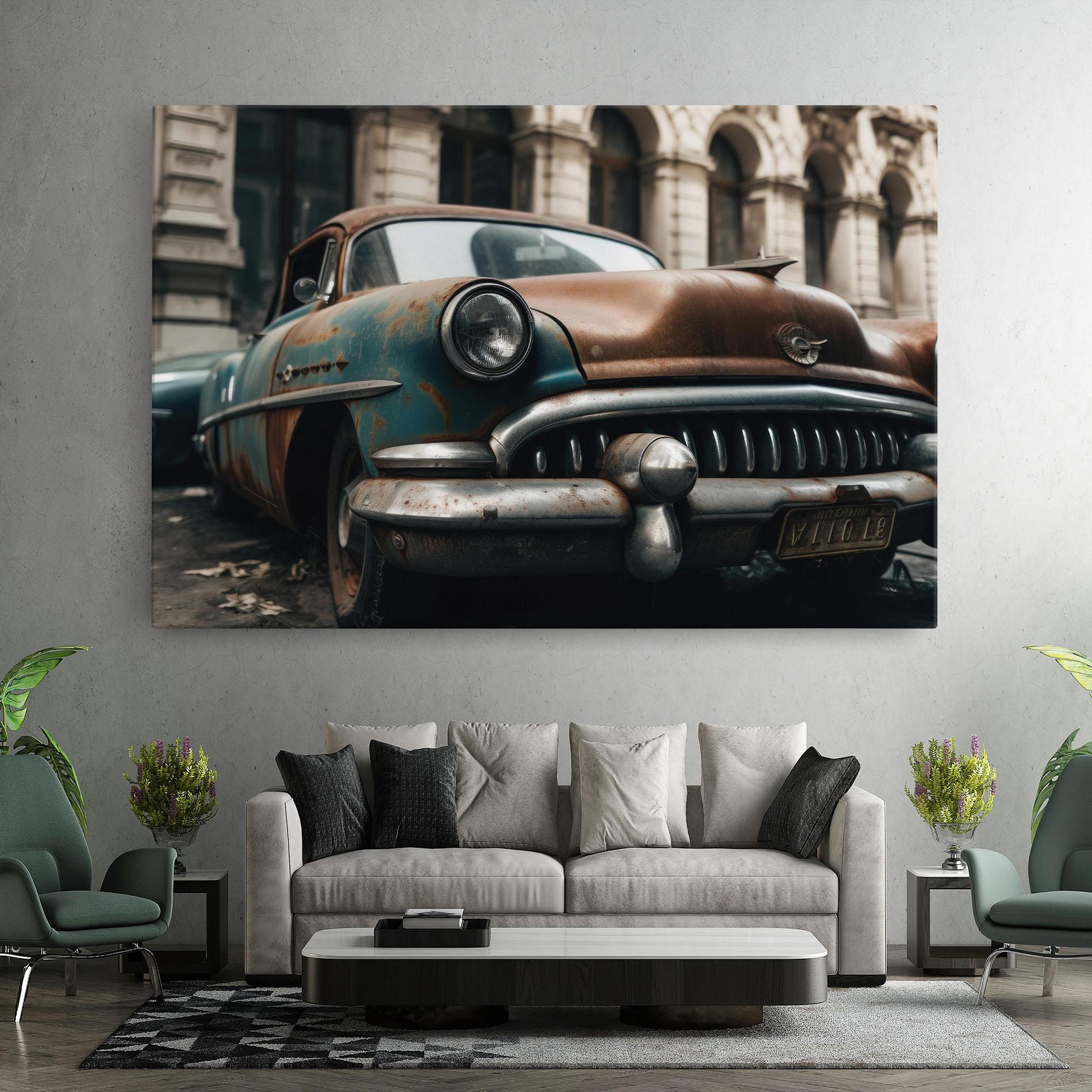 Tablou Canvas Old Brown Car mockup 7