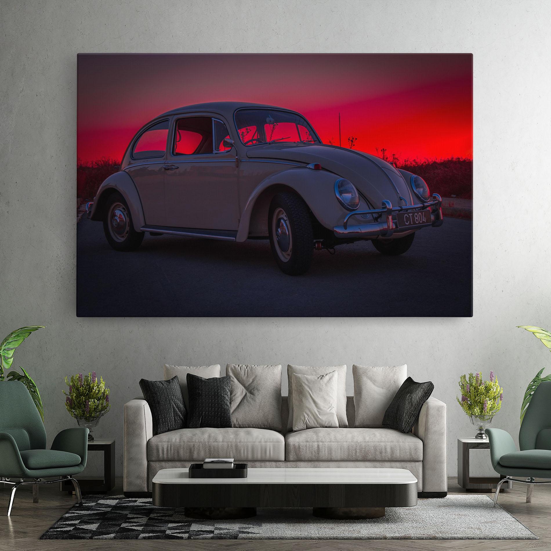 Tablou Canvas Old Car Sunset mockup 7