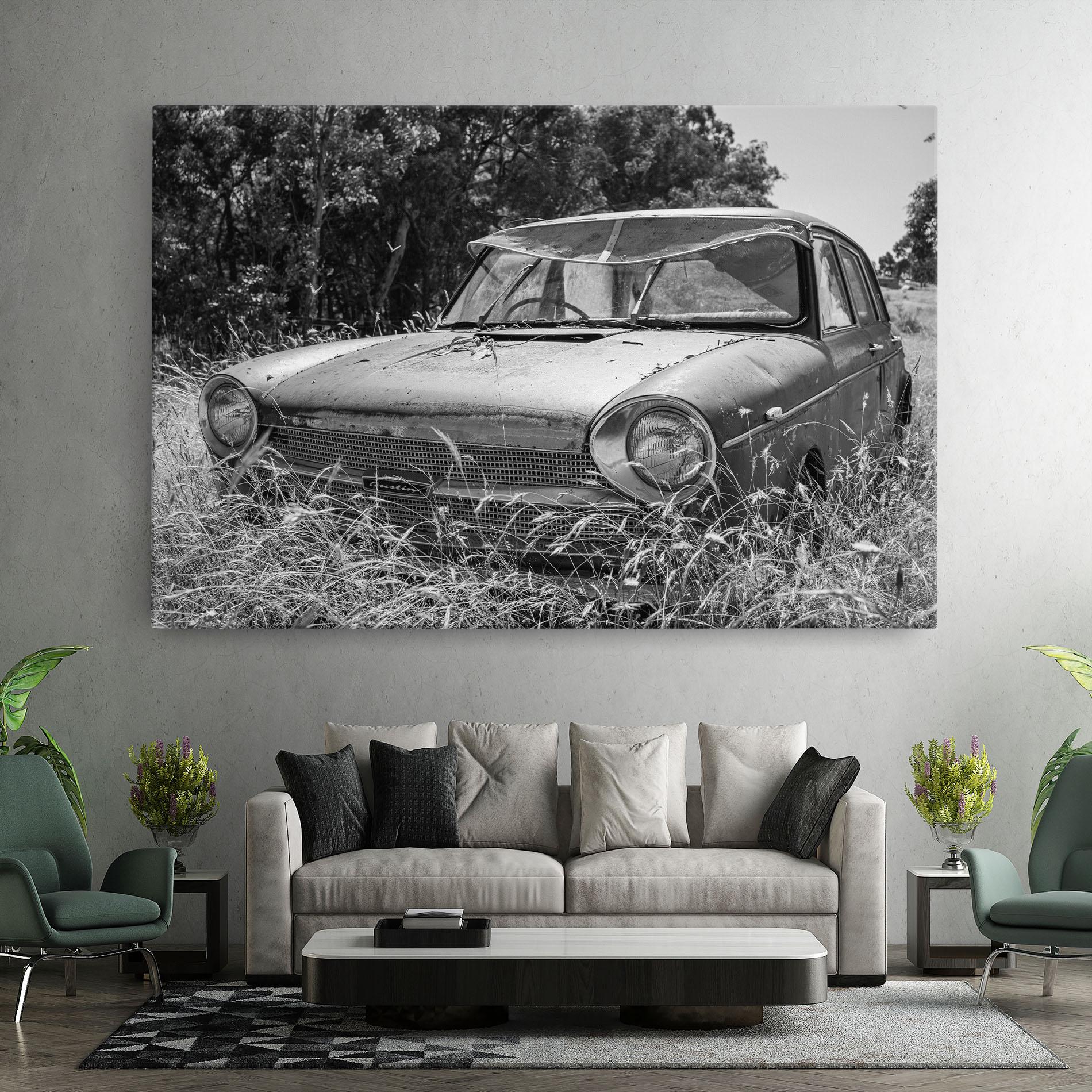 Tablou Canvas Old Field Car mockup 7