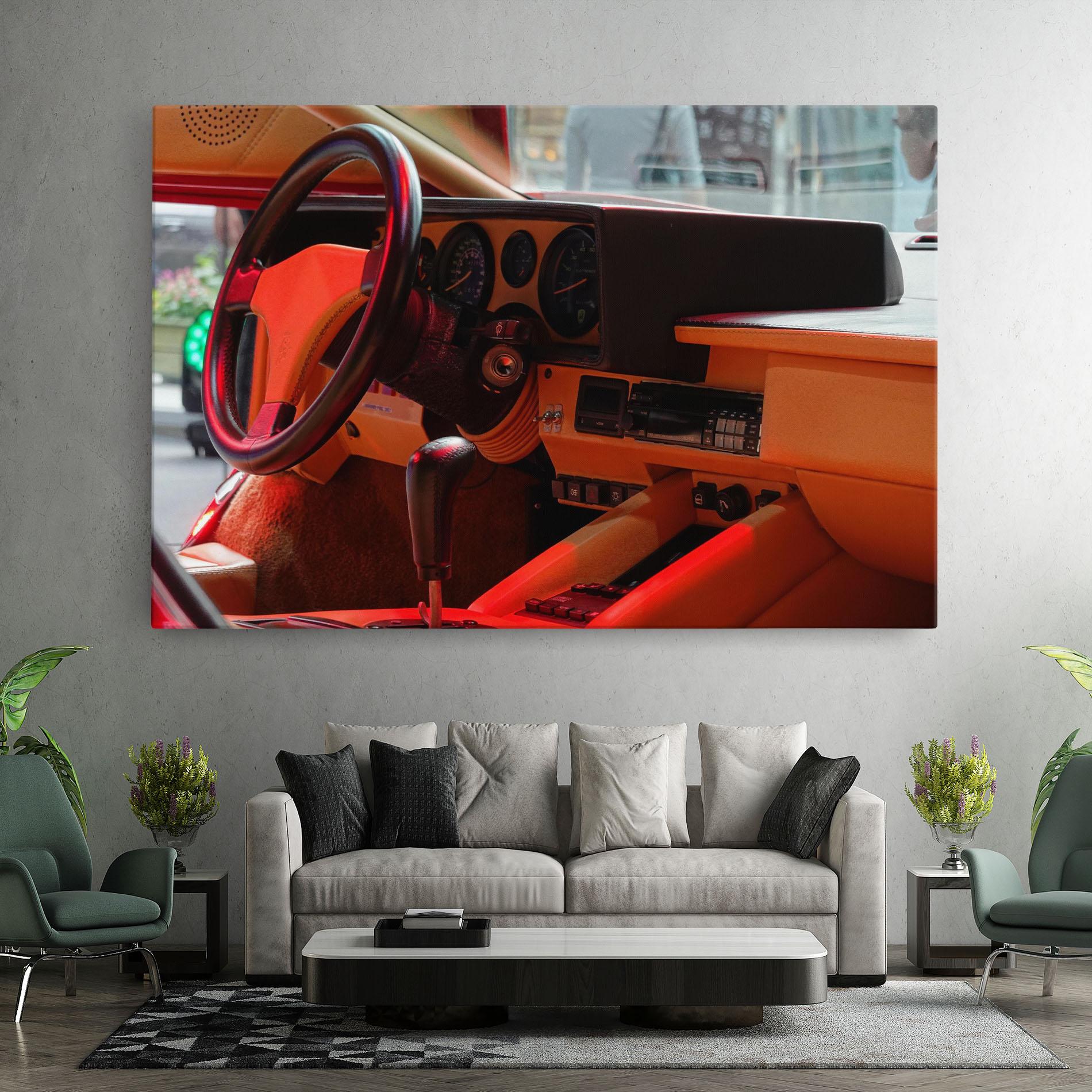 Tablou Canvas Orange Black Car mockup 7
