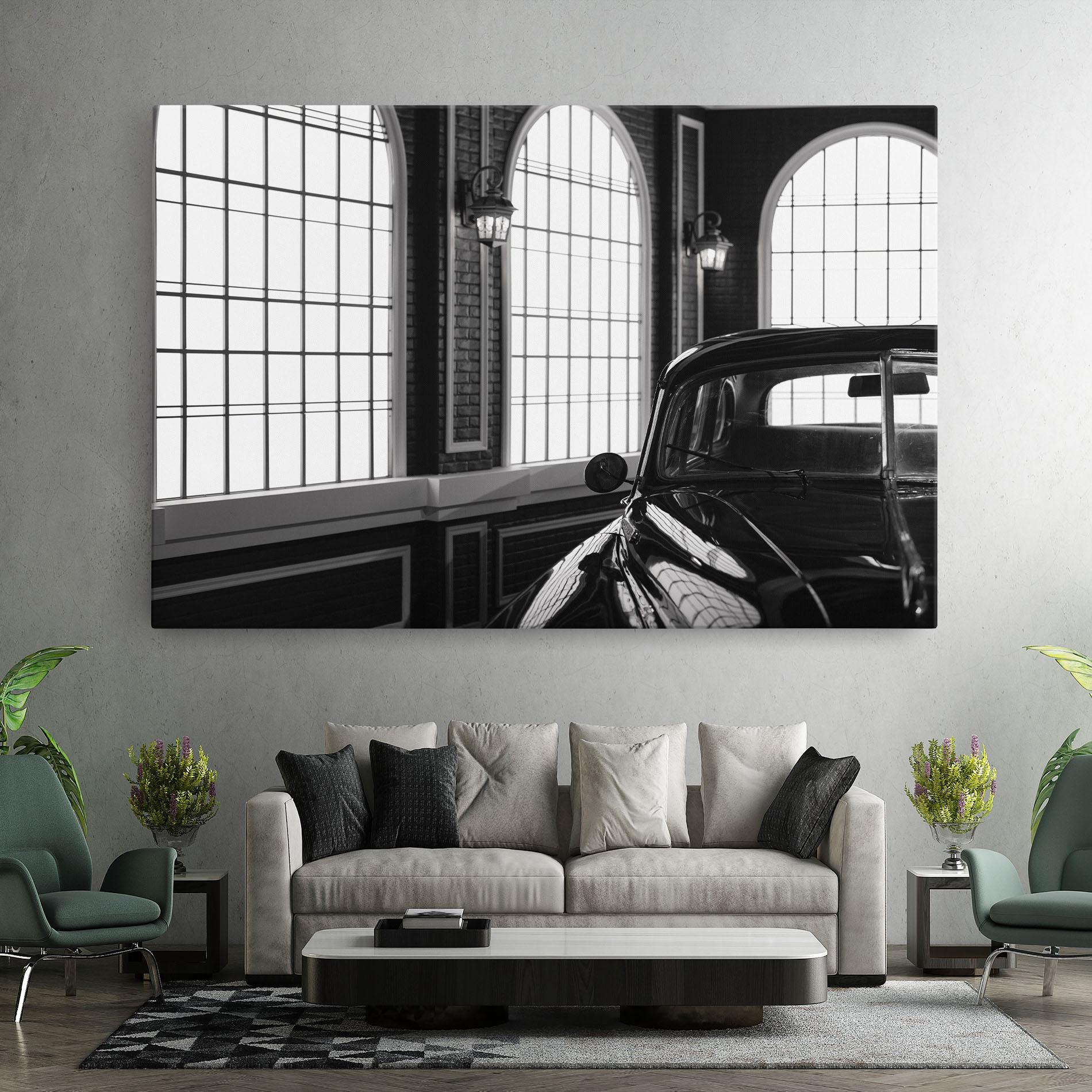 Tablou Canvas Window Old Car mockup 7