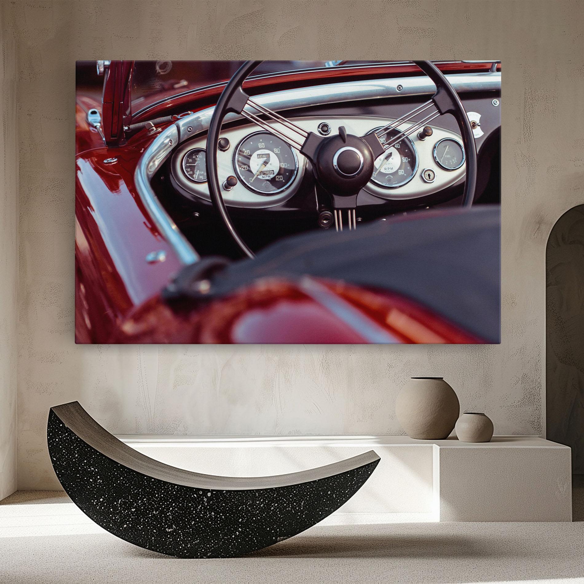 Tablou Canvas Classic Red Car mockup 8