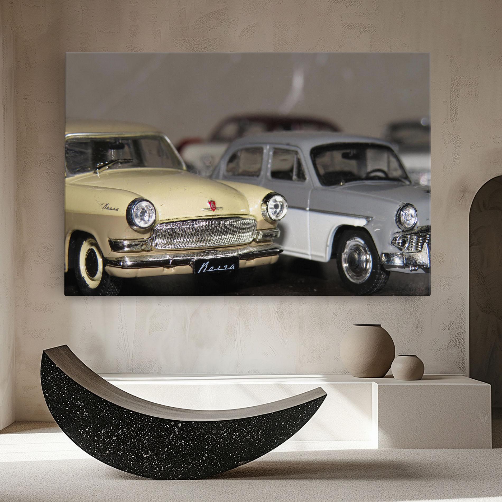 Tablou Canvas Cream Grey Car mockup 8