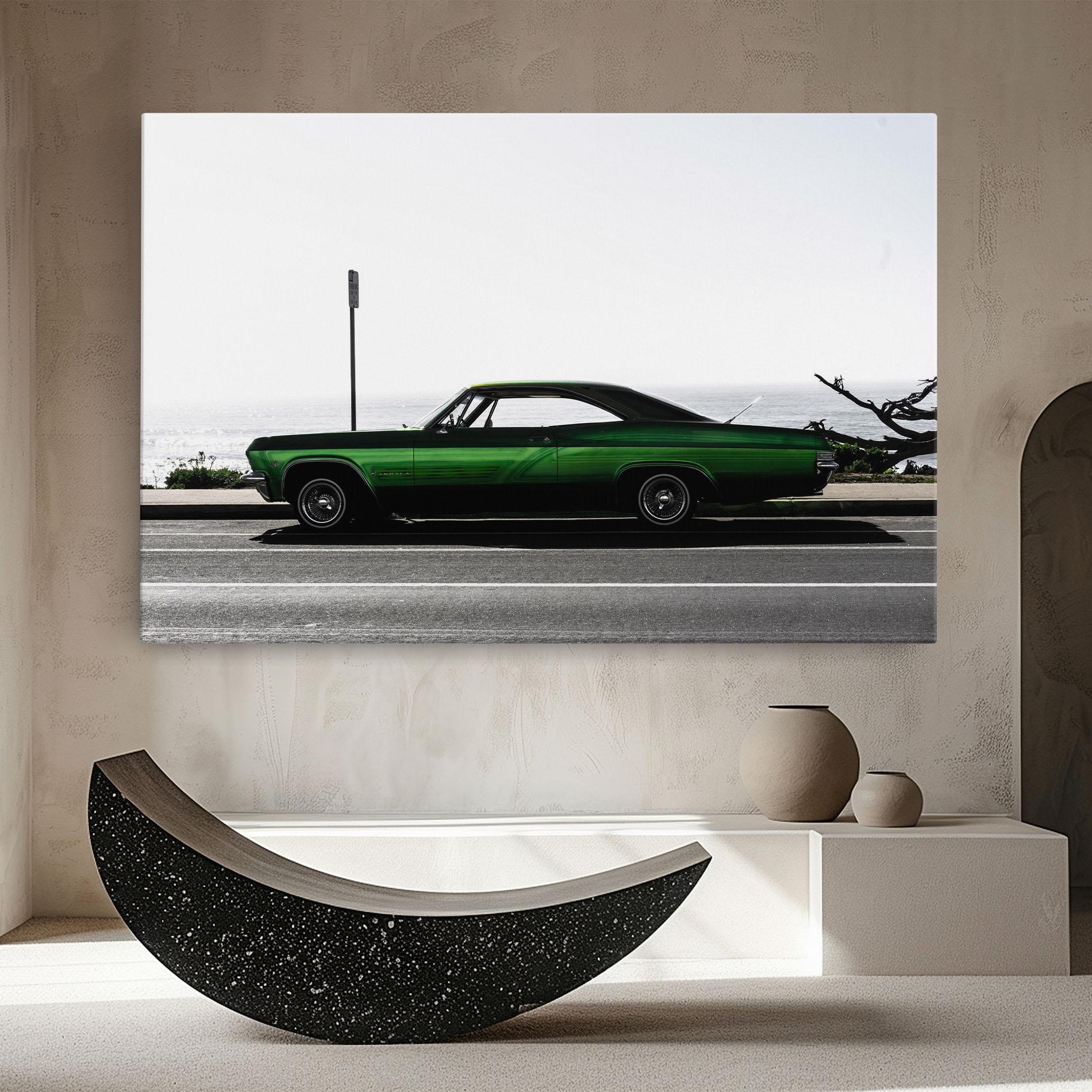 Tablou Canvas Nice Green Car mockup 8