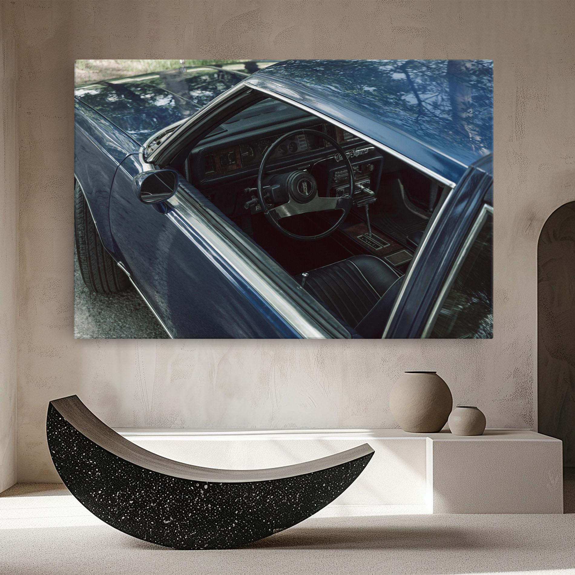 Tablou Canvas Old Blue Car mockup 8