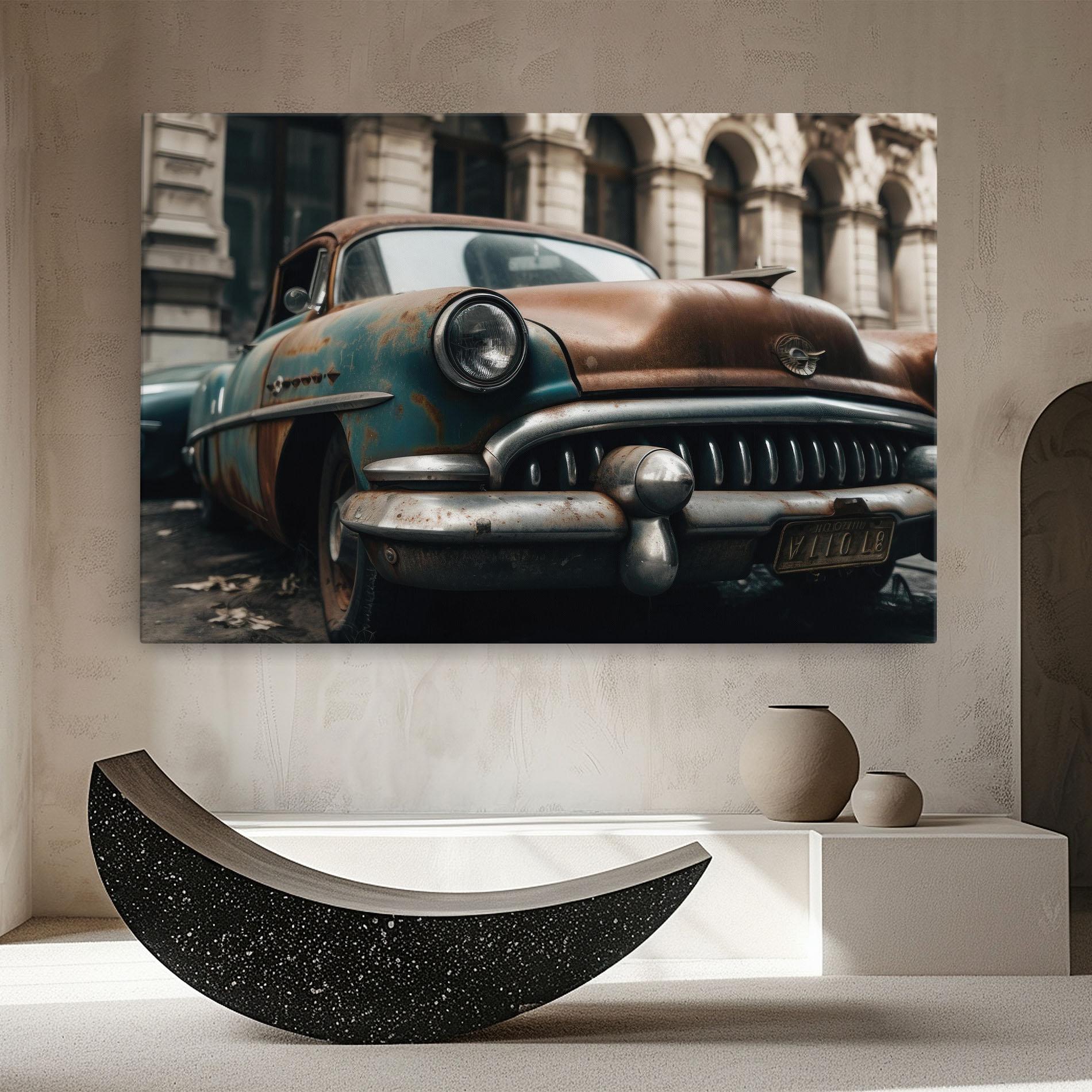 Tablou Canvas Old Brown Car mockup 8