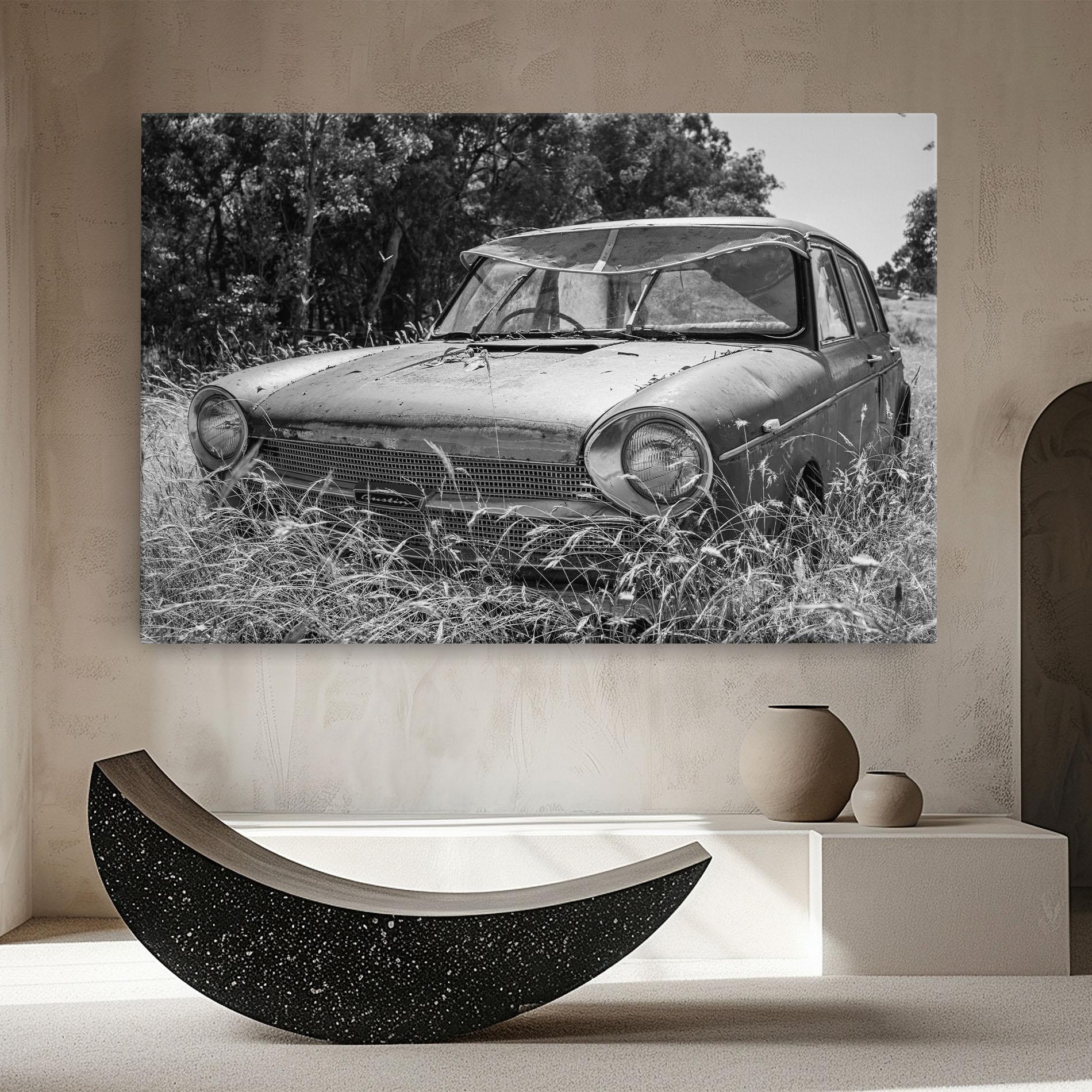 Tablou Canvas Old Field Car mockup 8