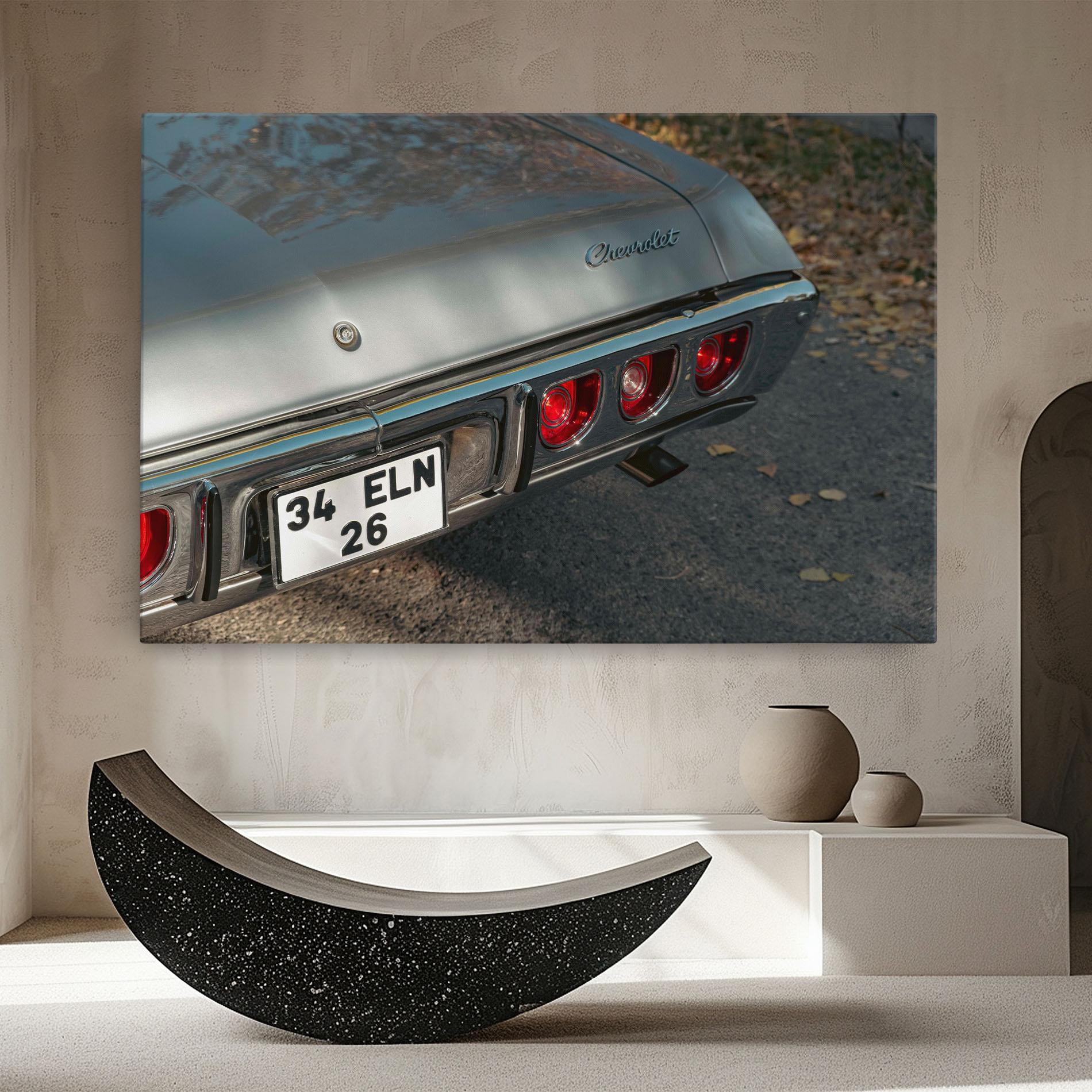 Tablou Canvas Old Grey Car mockup 8