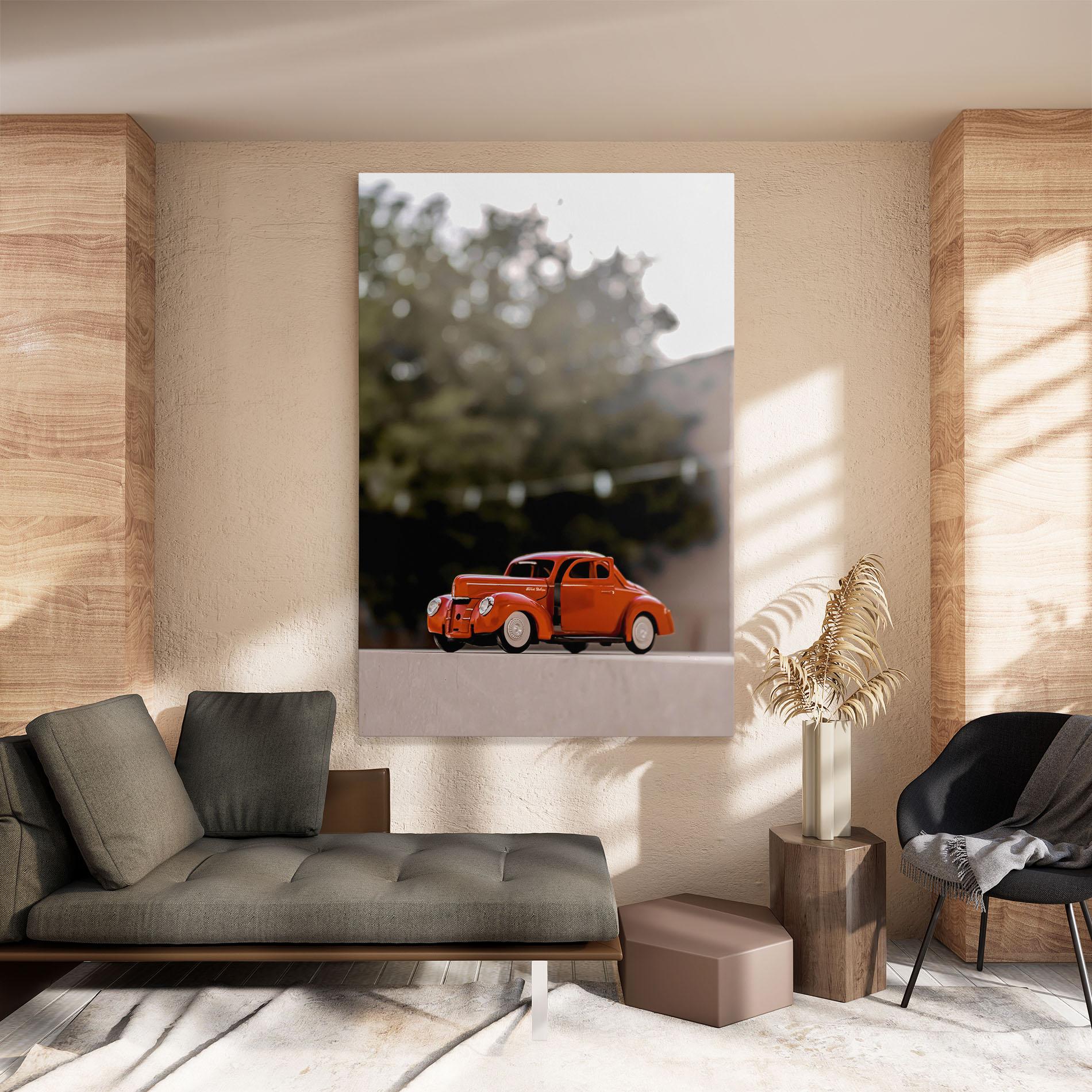 Tablou Canvas Orange Toy Car mockup 8
