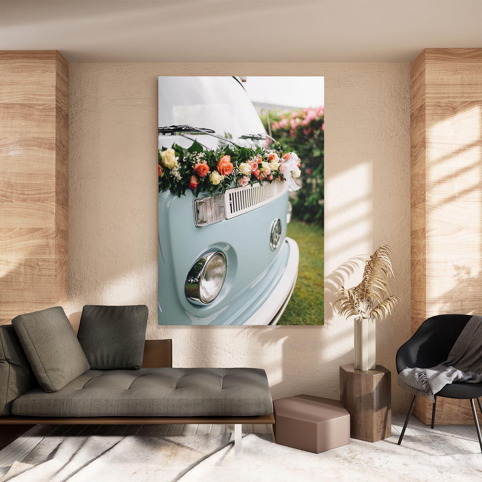 Tablou Canvas Vintage Rose Van mockup 8
