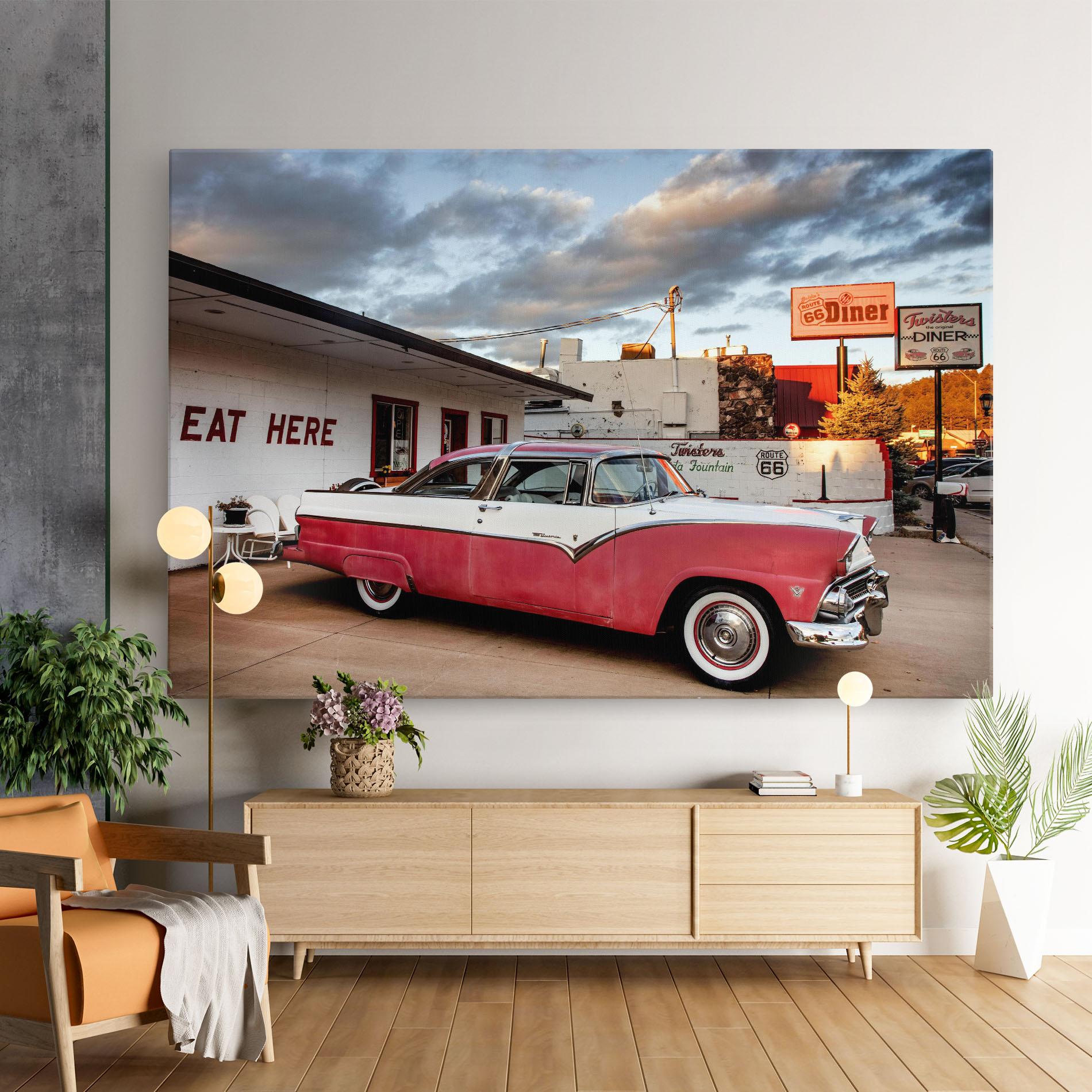 Tablou Canvas Cloud Old Car mockup 9