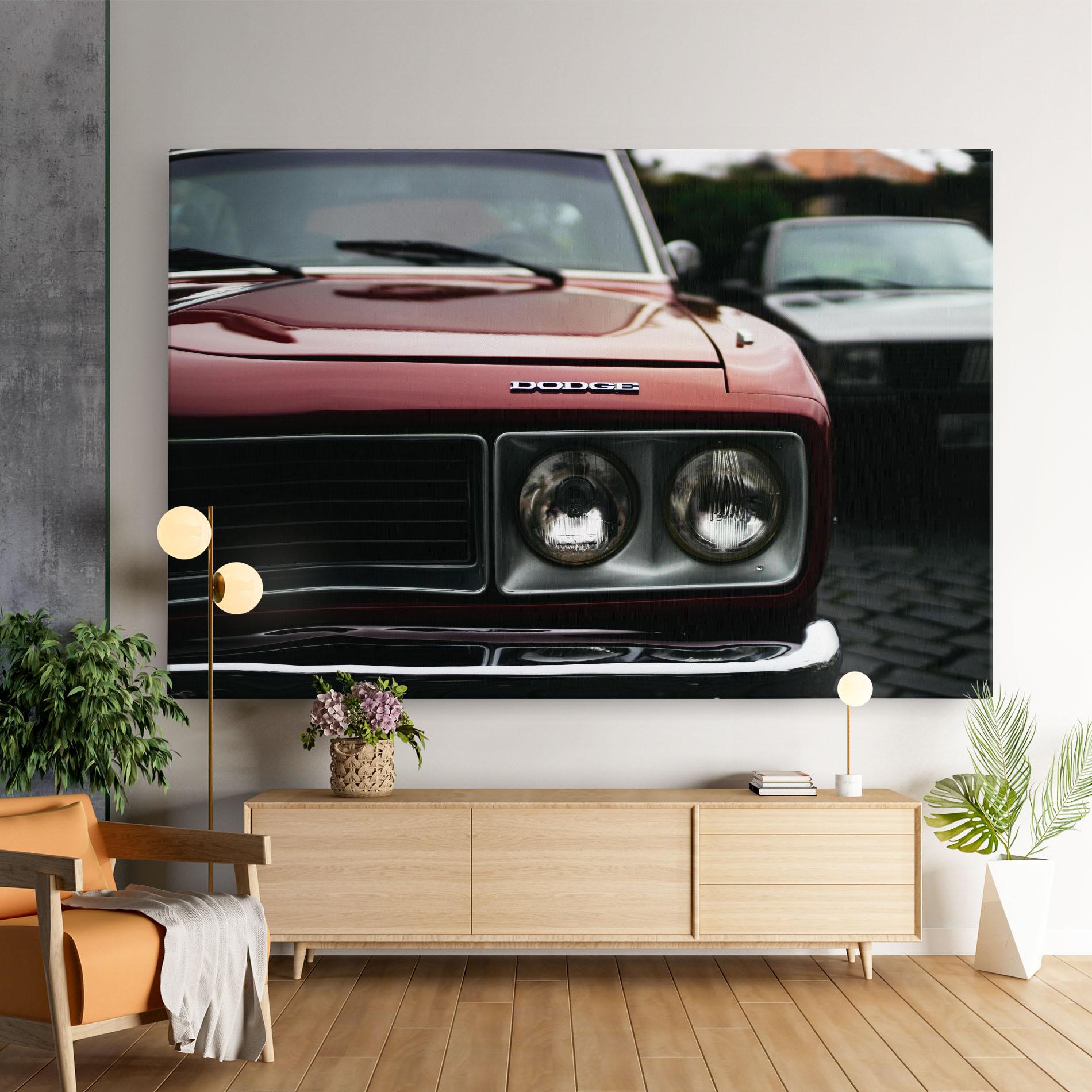 Tablou Canvas Dark Vintage Red mockup 9