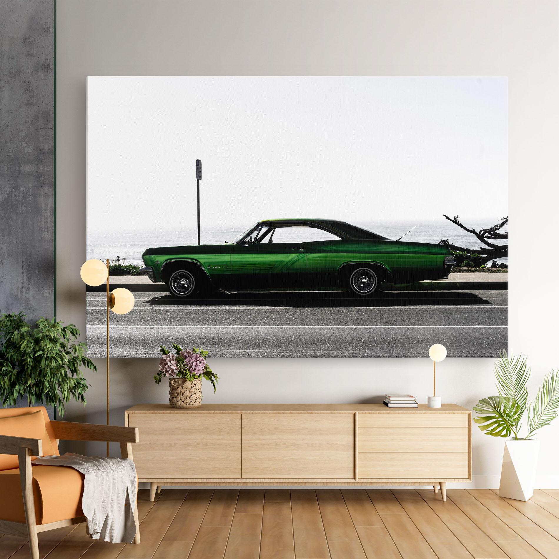 Tablou Canvas Nice Green Car mockup 9