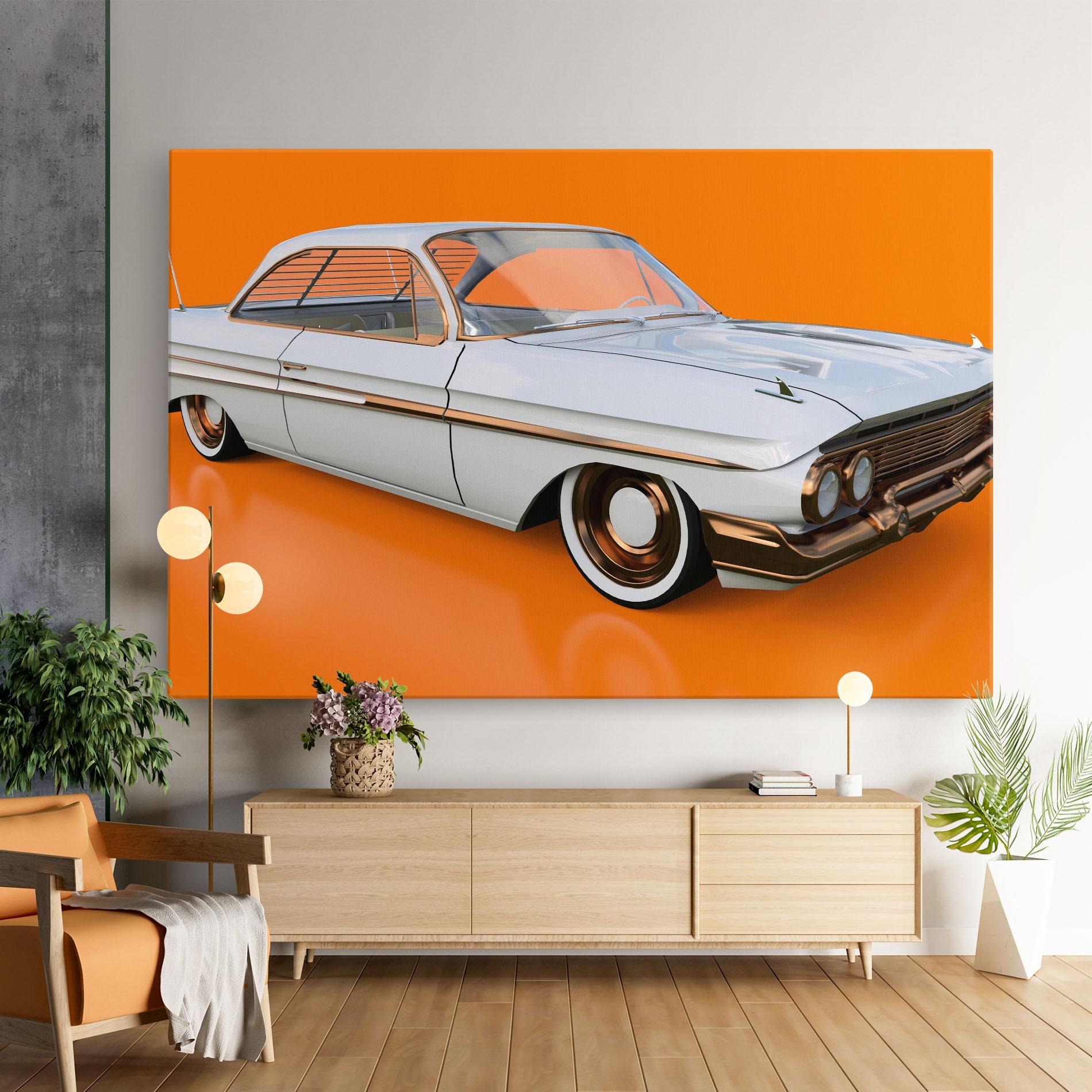 Tablou Canvas Old American Car mockup 9