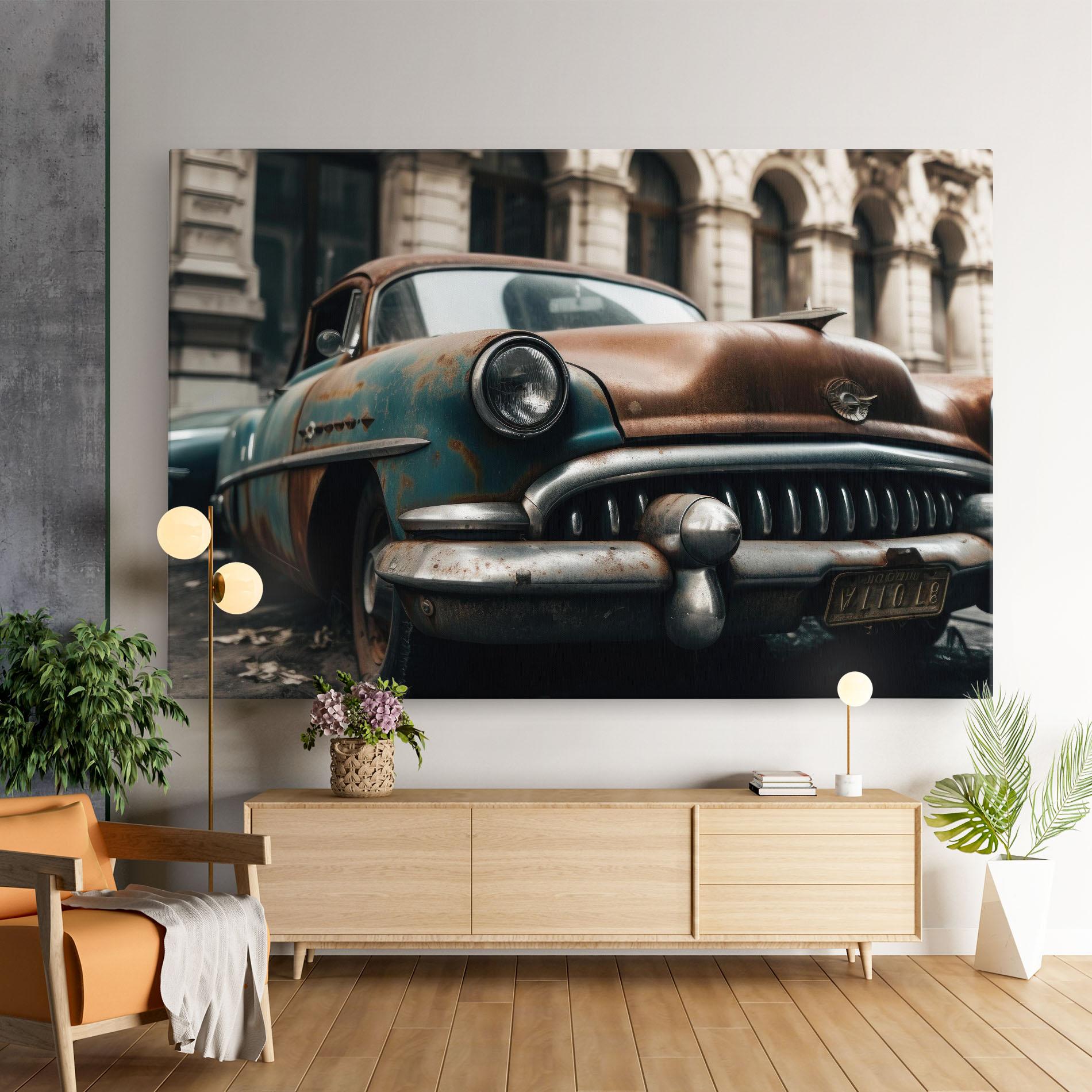 Tablou Canvas Old Brown Car mockup 9