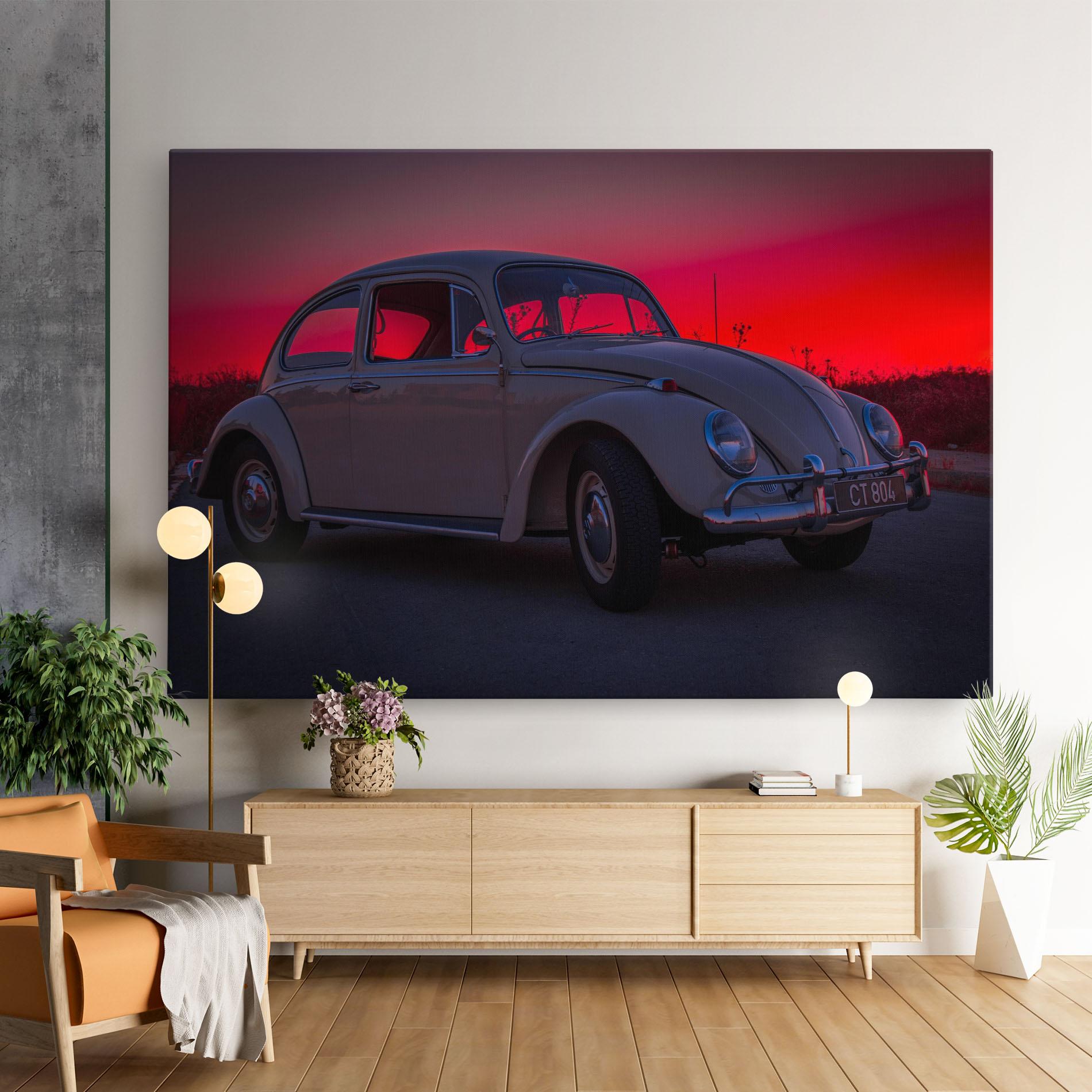 Tablou Canvas Old Car Sunset mockup 9