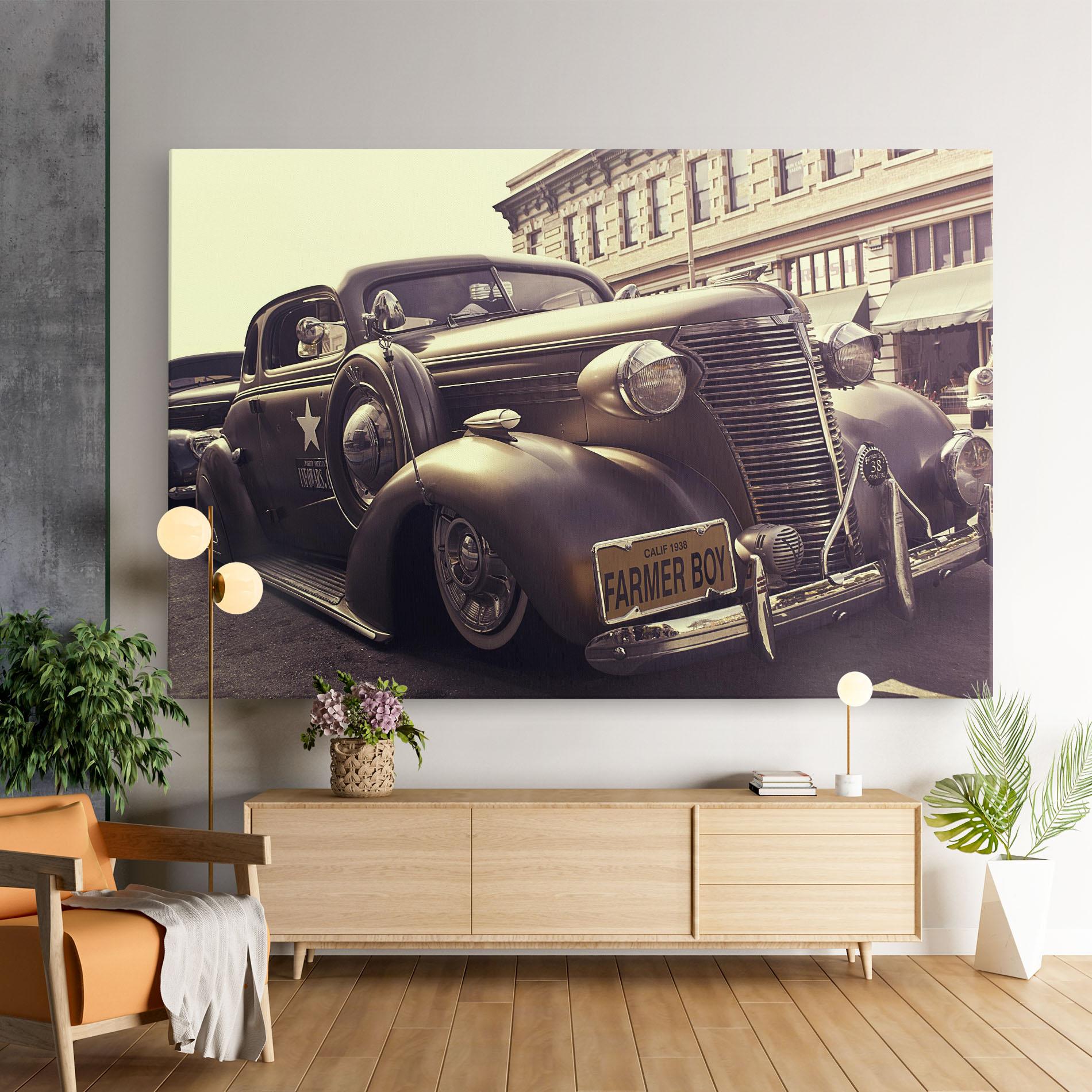 Tablou Canvas Old Classic Car mockup 9